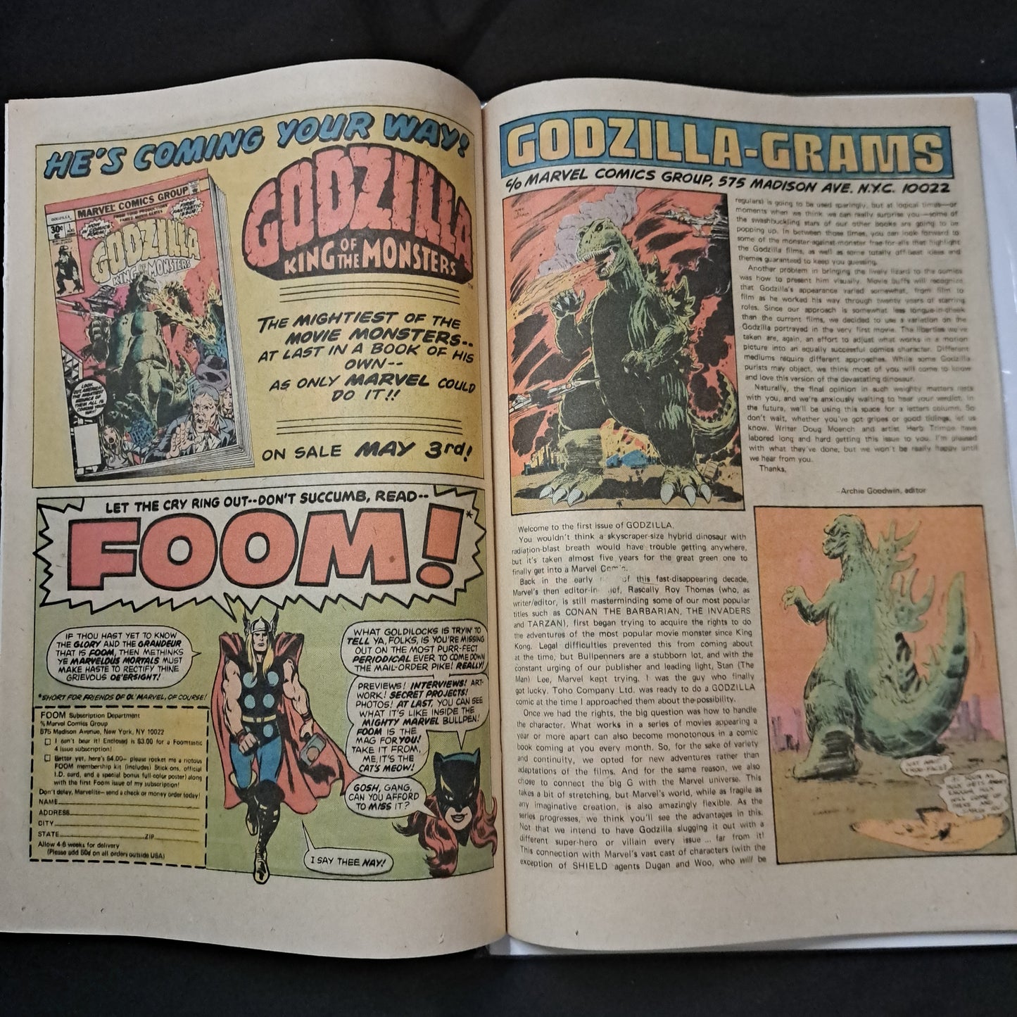 Godzilla King Of The Monsters #1 Newsstand 1977
