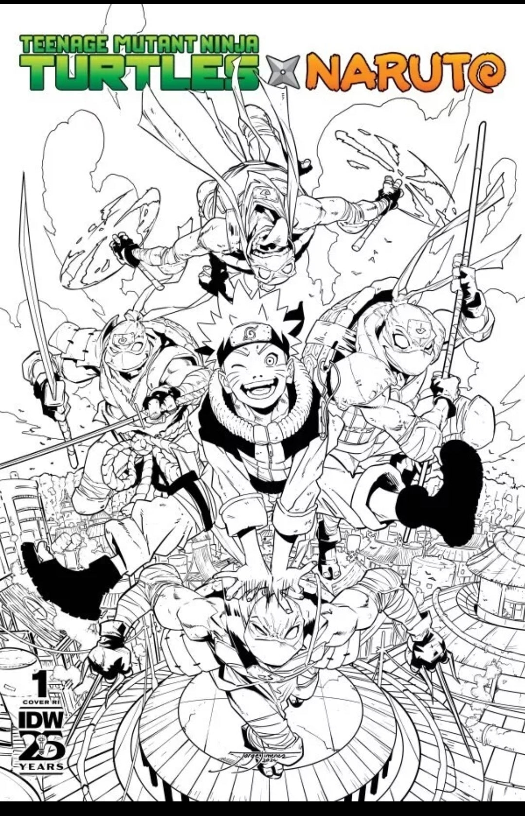 Teenage Mutant Ninja Turtles x Naruto #1 1:100 inc Variant