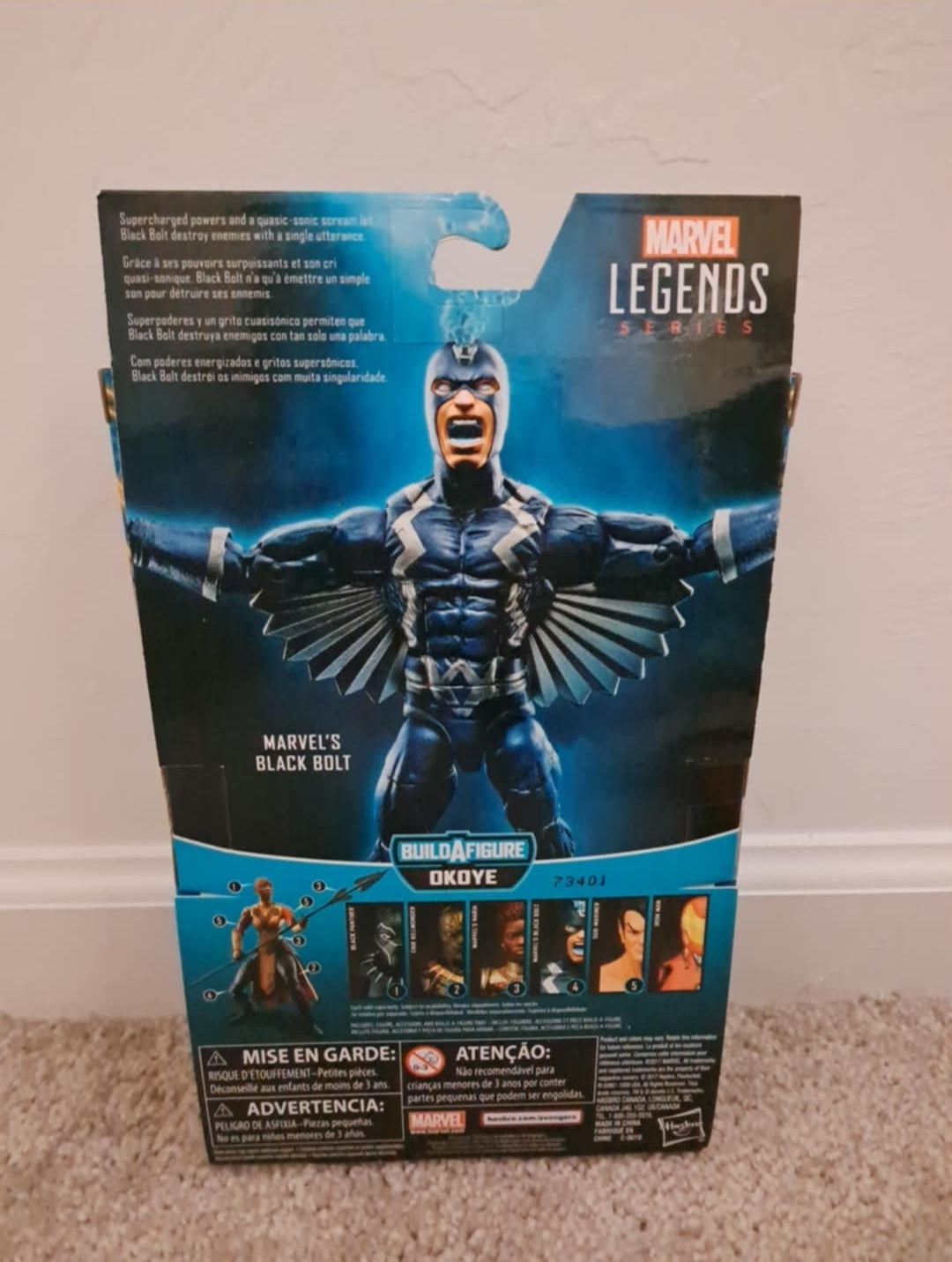 Marvel Legends Black Panther Black Bolt Action Figure Okoye BAF Leg NIB Sealed