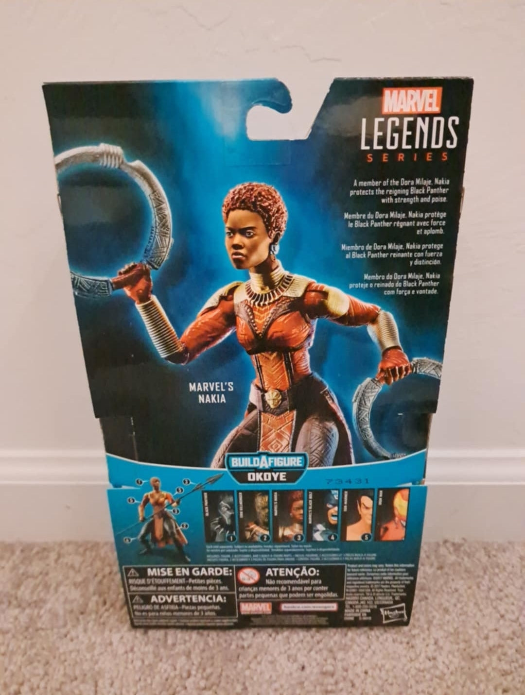 Marvel Legends Series Black Panther Nakia Okoye Hasbro 2017 Action Figure
