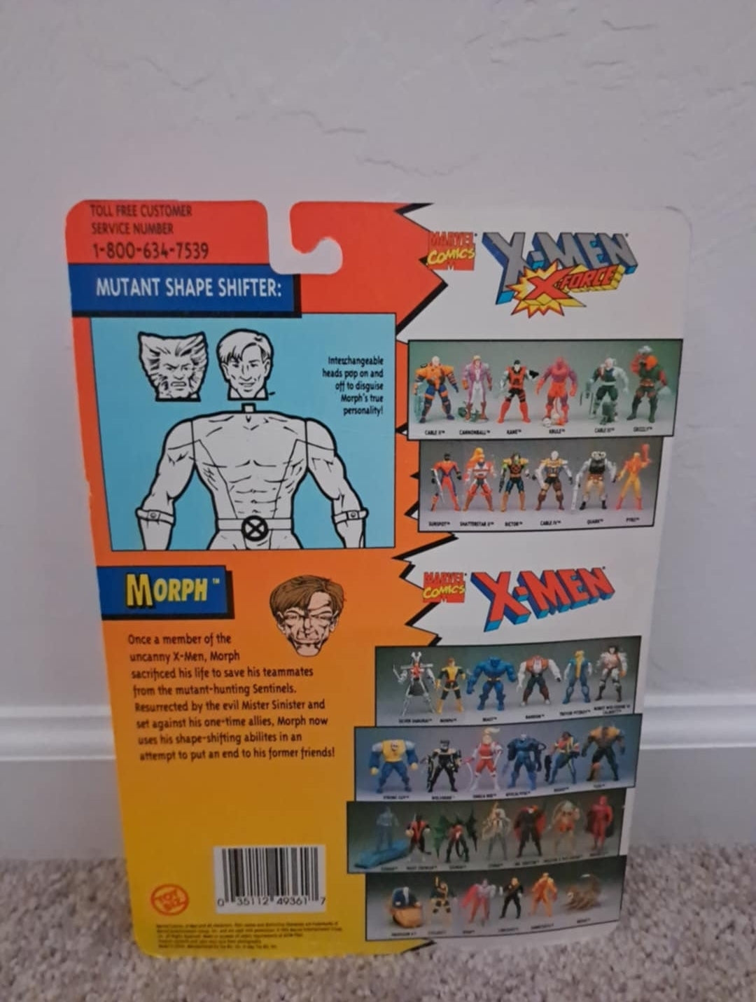 Morph Marvel Comics X-Men MOSC 1994 Toybiz
