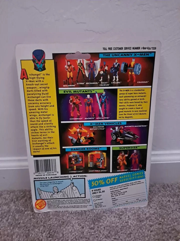 Toy Biz Marvel The Uncanny X-Men Archangel Figure Vintage 1991