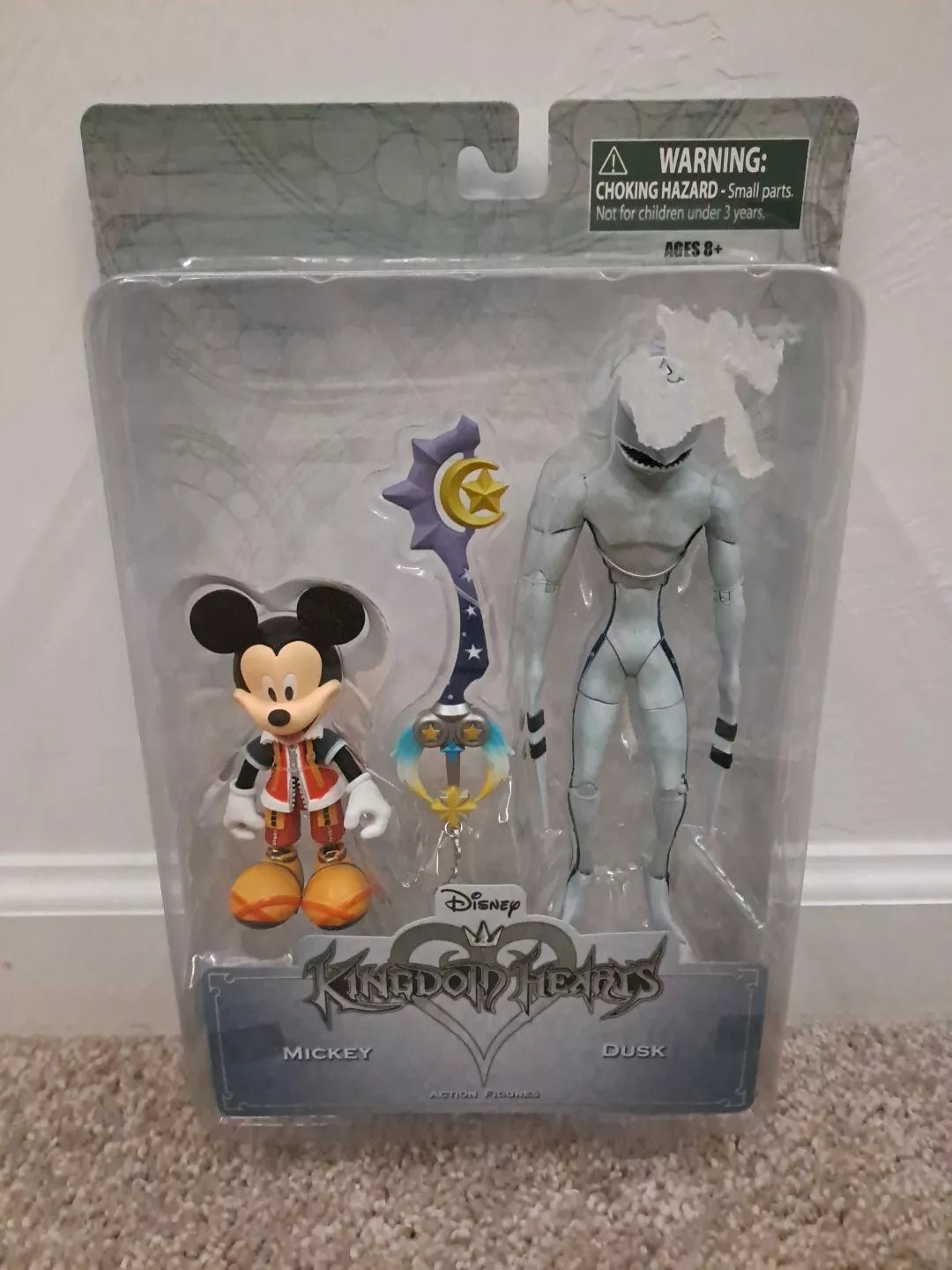 Disney Kingdom Hearts Action Figure Series 1 Mickey & Dusk New w/Case Damage