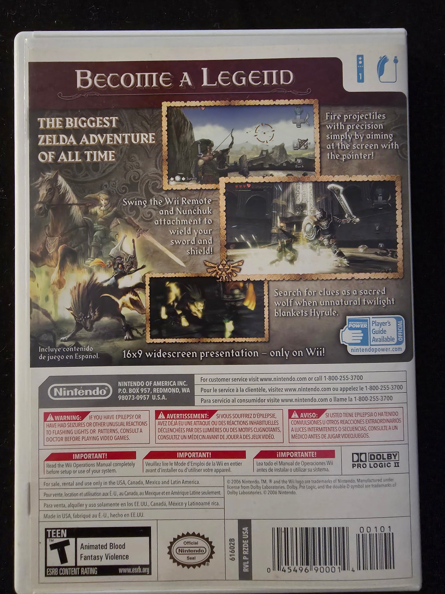 Legend of Zelda Twilight Princess Nintendo Wii 2006 CIB Complete