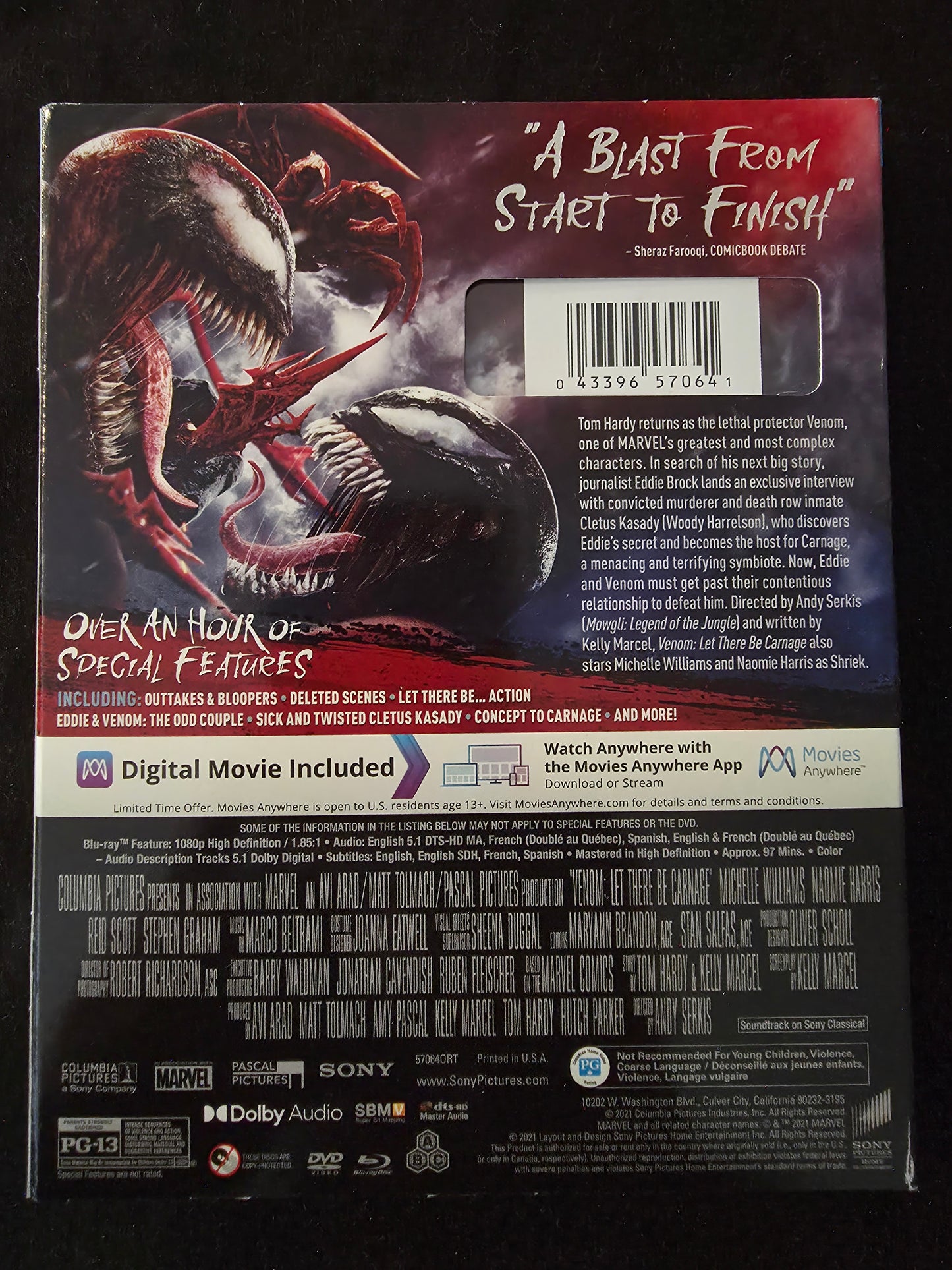 Venom: Let there Be Carnage (2021, Blu-ray, DVD)