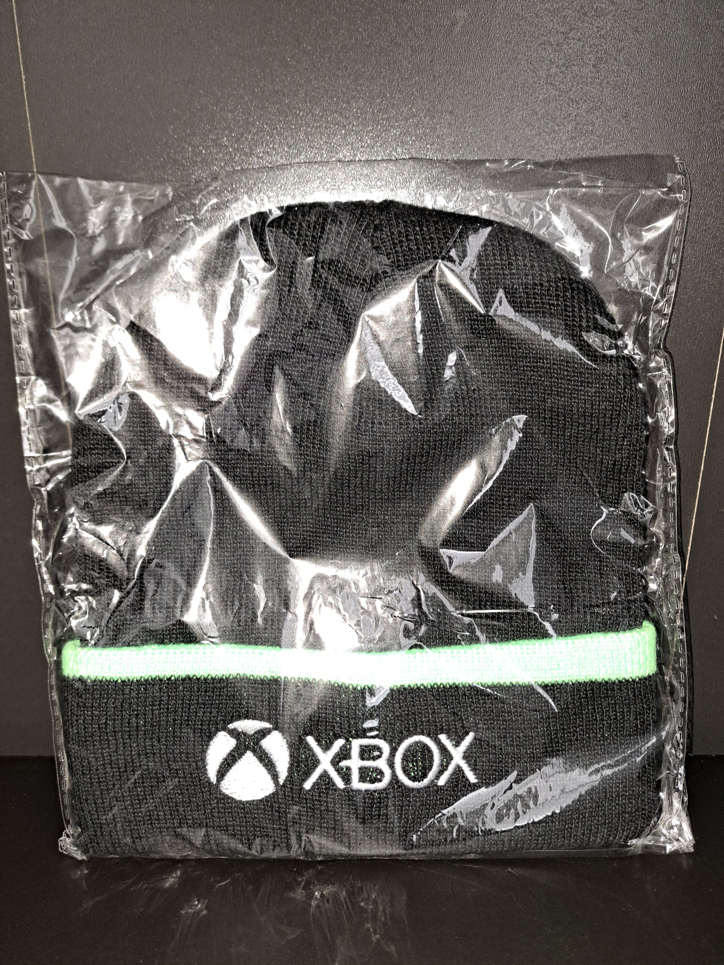 Microsoft Xbox Knit Beanie Black Green Gamer Drops NEW Sealed One Size fits all