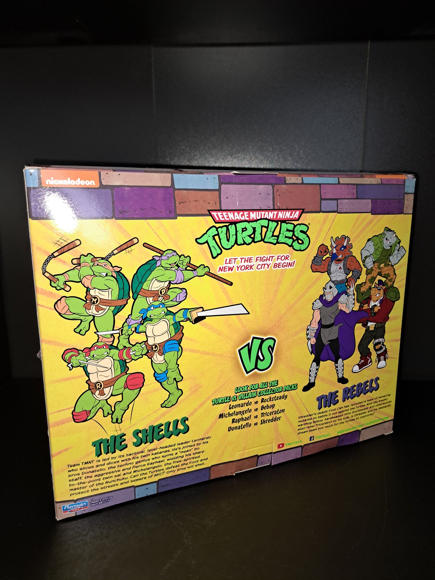 MICHELANGELO VS. BEBOP TMNT NINJA TURTLES ACTION FIGURE PLAYMATES NEW 2021