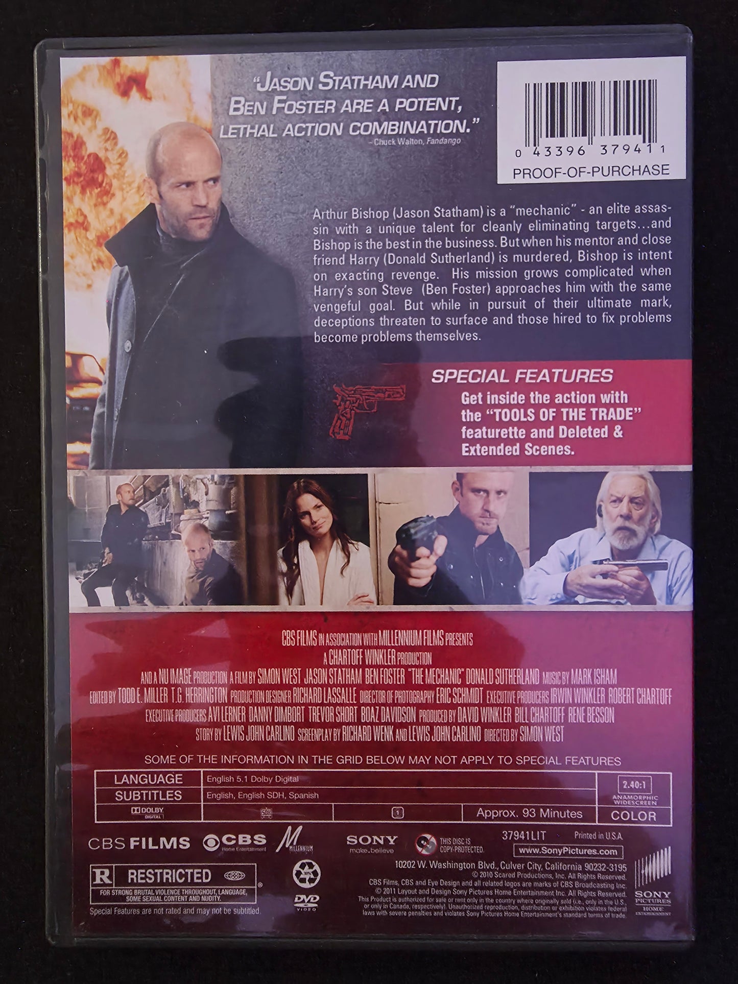 The Mechanic - DVD By Jason Statham, Ben Foster