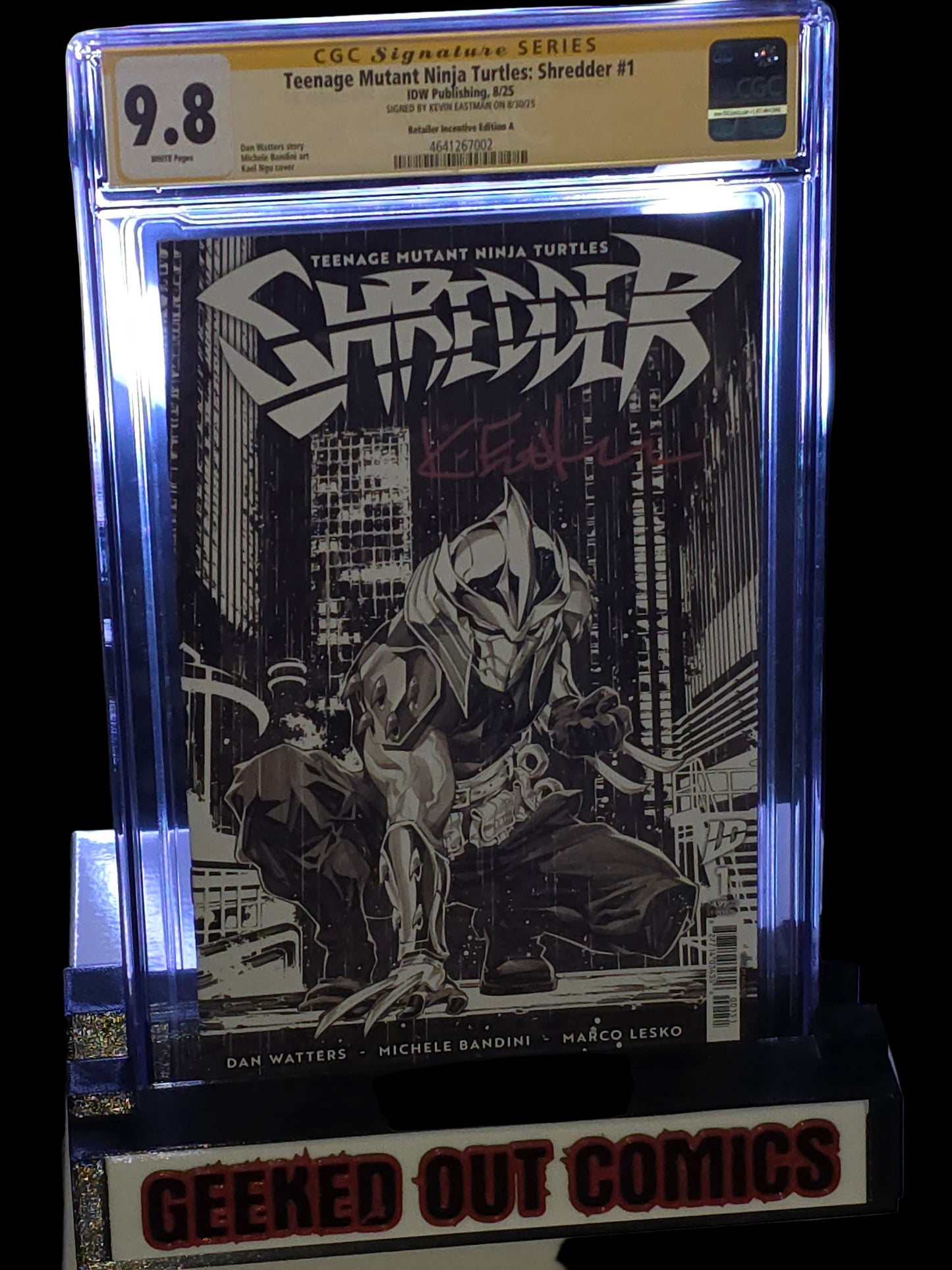 Teenage Mutant Ninja Turtles Shredder #1 CGC 9.8 Kael Ngu 1:50 Cover Signed by Kevin Eastman Retailer Incentive Edition A IDW Publishing