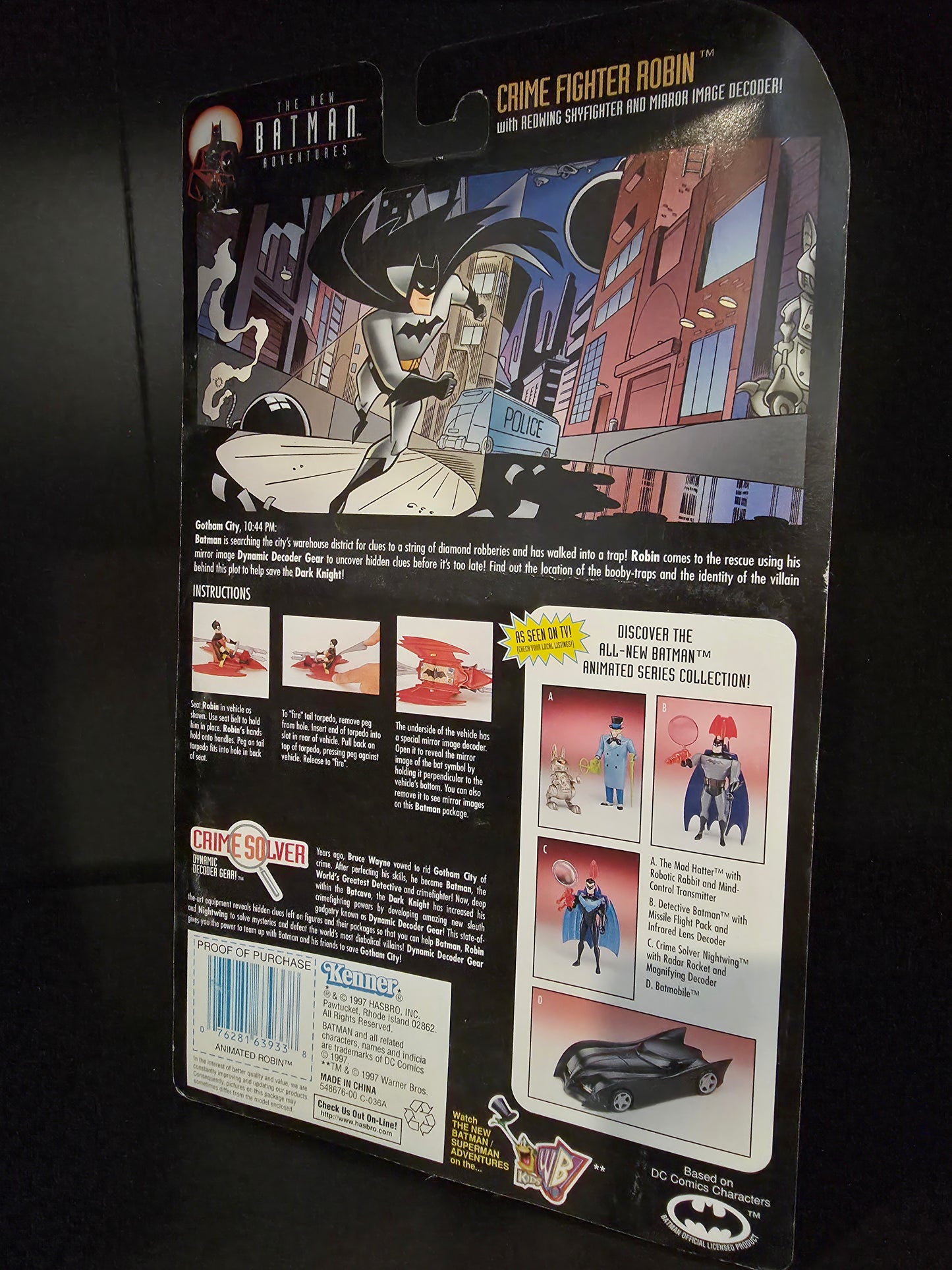 The New Batman Adventures Crime Fighter Robin W/ Glider Animated Series Kenner