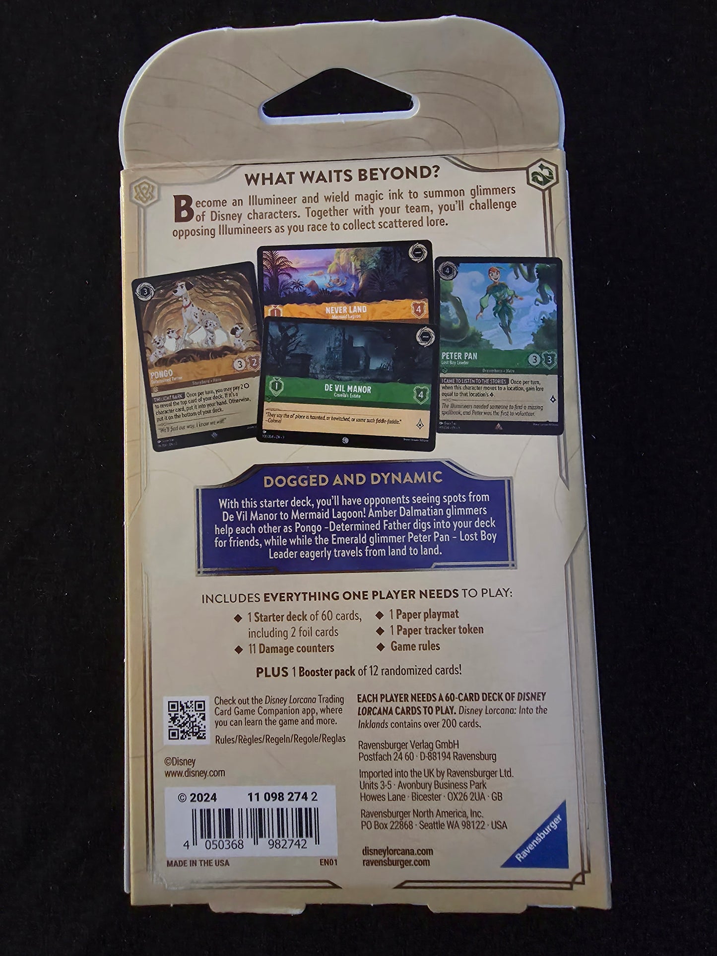 Disney Lorcana: Into the Inklands Starter Deck: Amber & Emerald New Sealed