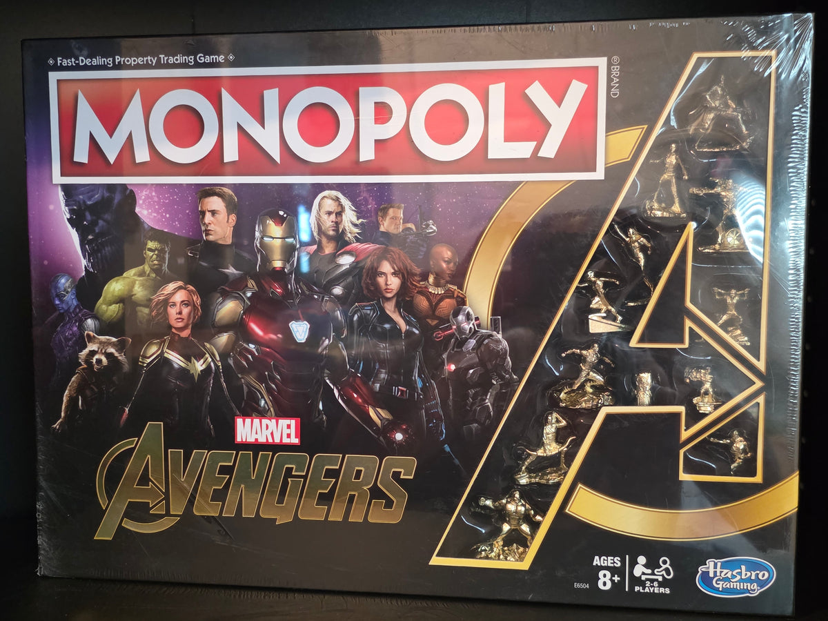 Hasbro Monopoly~MARVEL AVENGERS Edition (2018) Gold Figures New