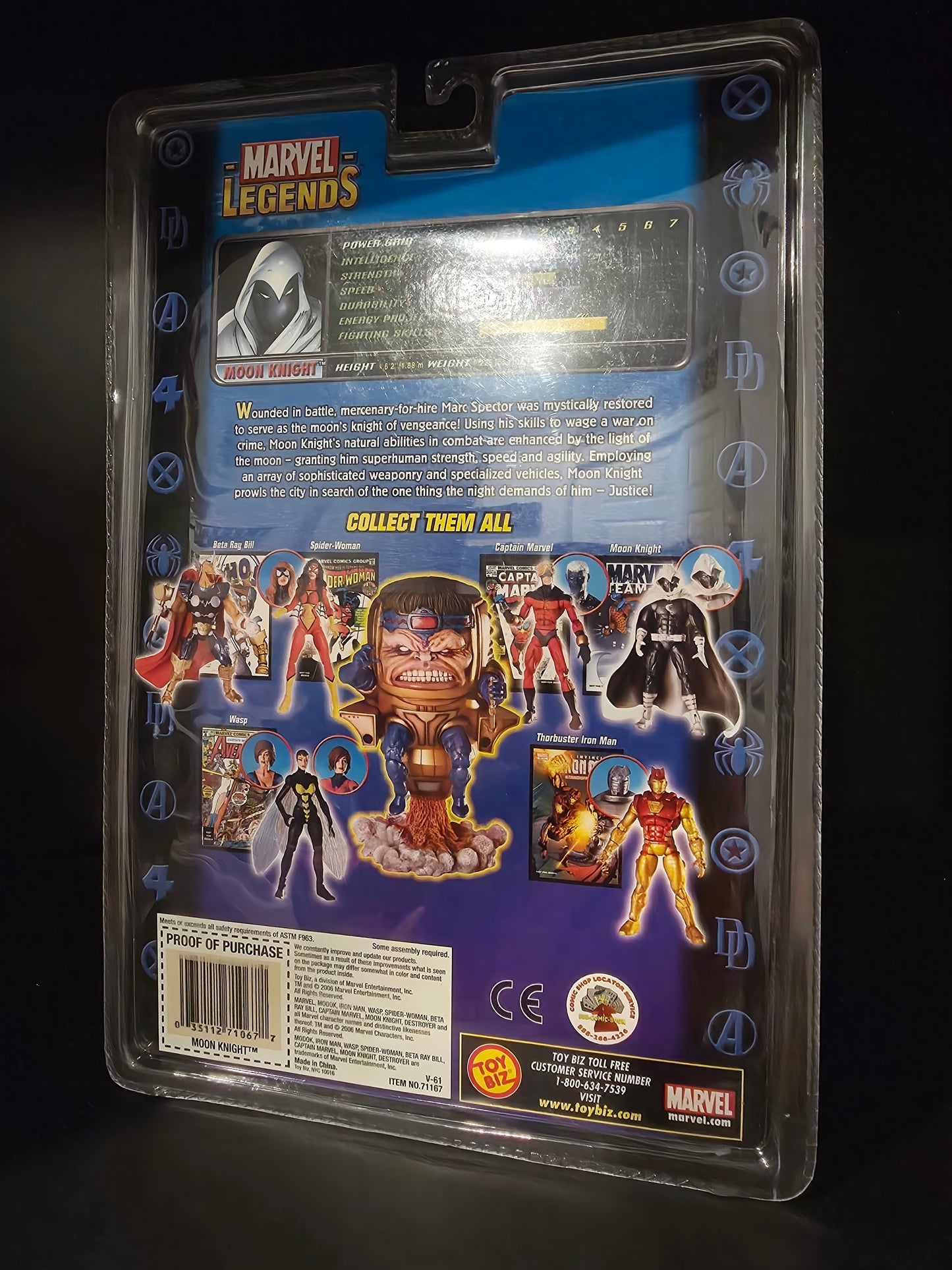 Marvel Legends Moon Knight Variant Action Figure Comic Modok Series 2006 MIP*