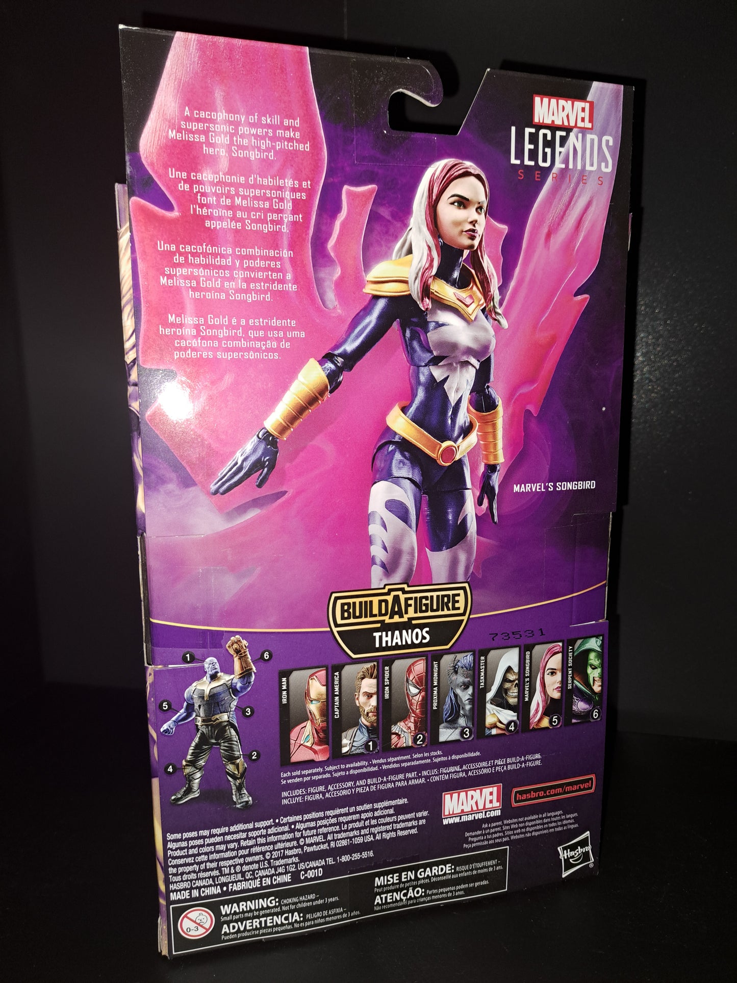 Marvel Legends Series Songbird Avengers Action Figure Build A Figure Thanos