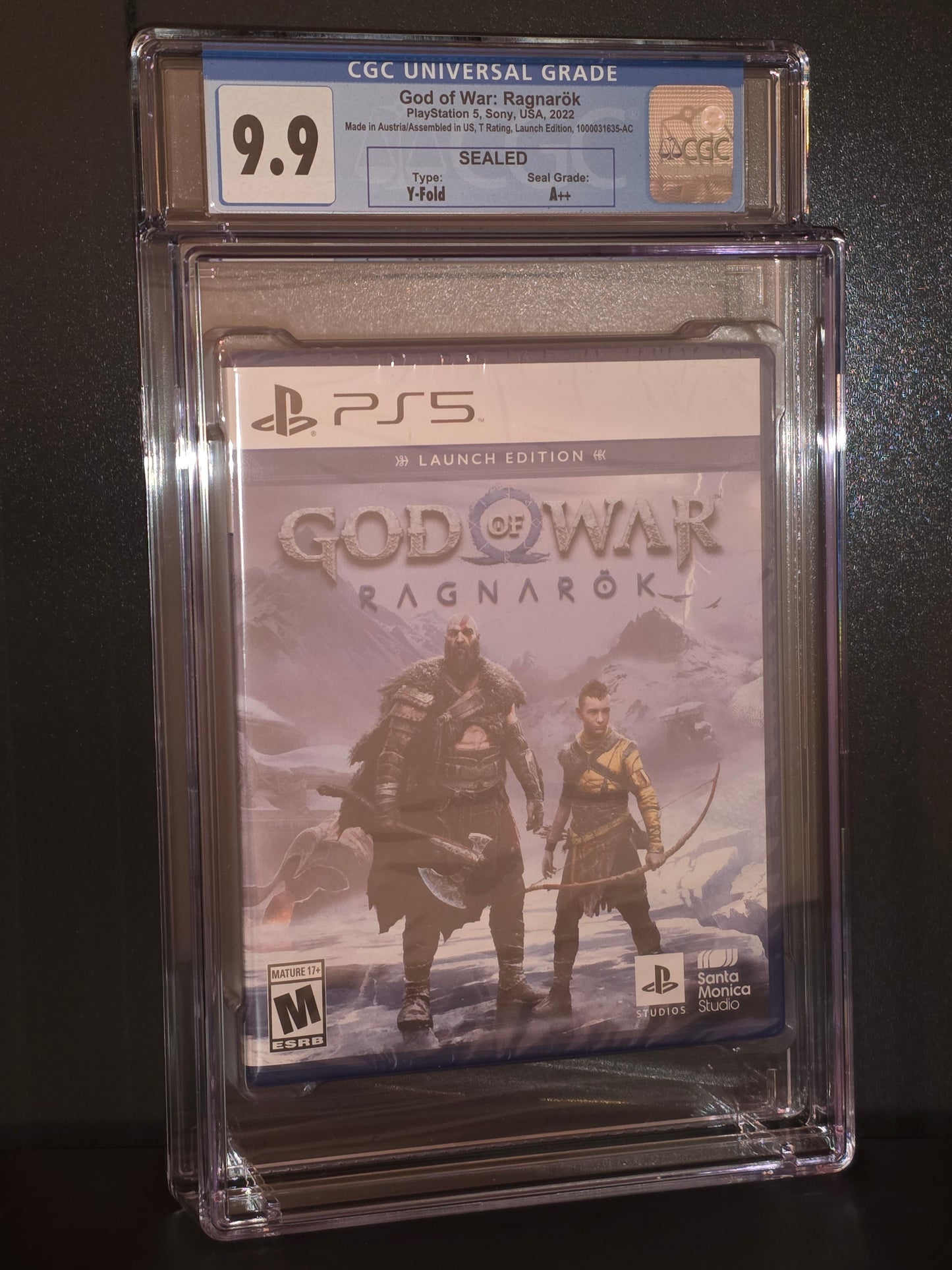 God of War Ragnarök Launch Edition White Label CGC U9.8 A++ PS5 Uncirculated