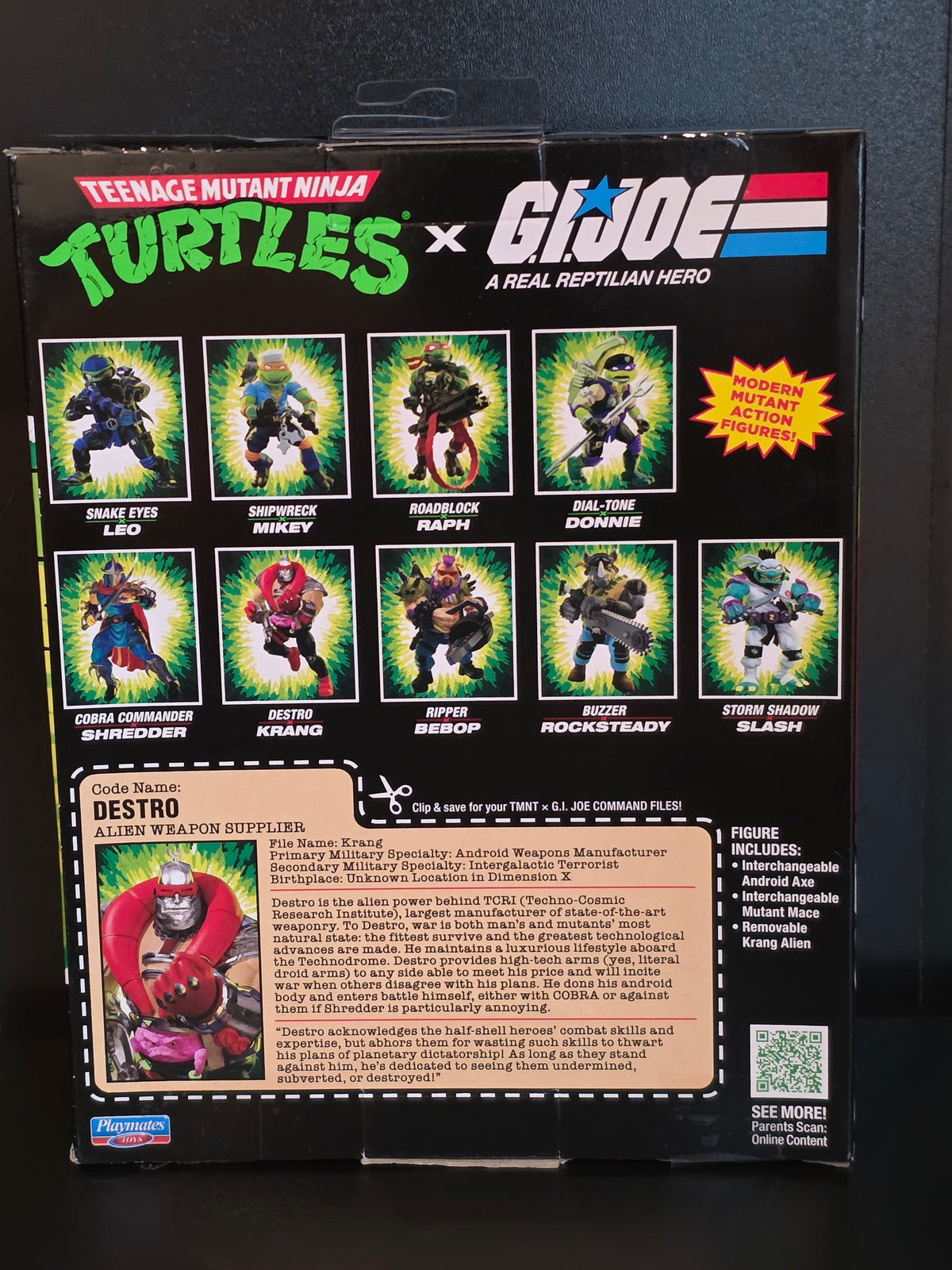 Playmates Teenage Mutant Ninja Turtles x GI Joe Destro x Krang Figure New 2026