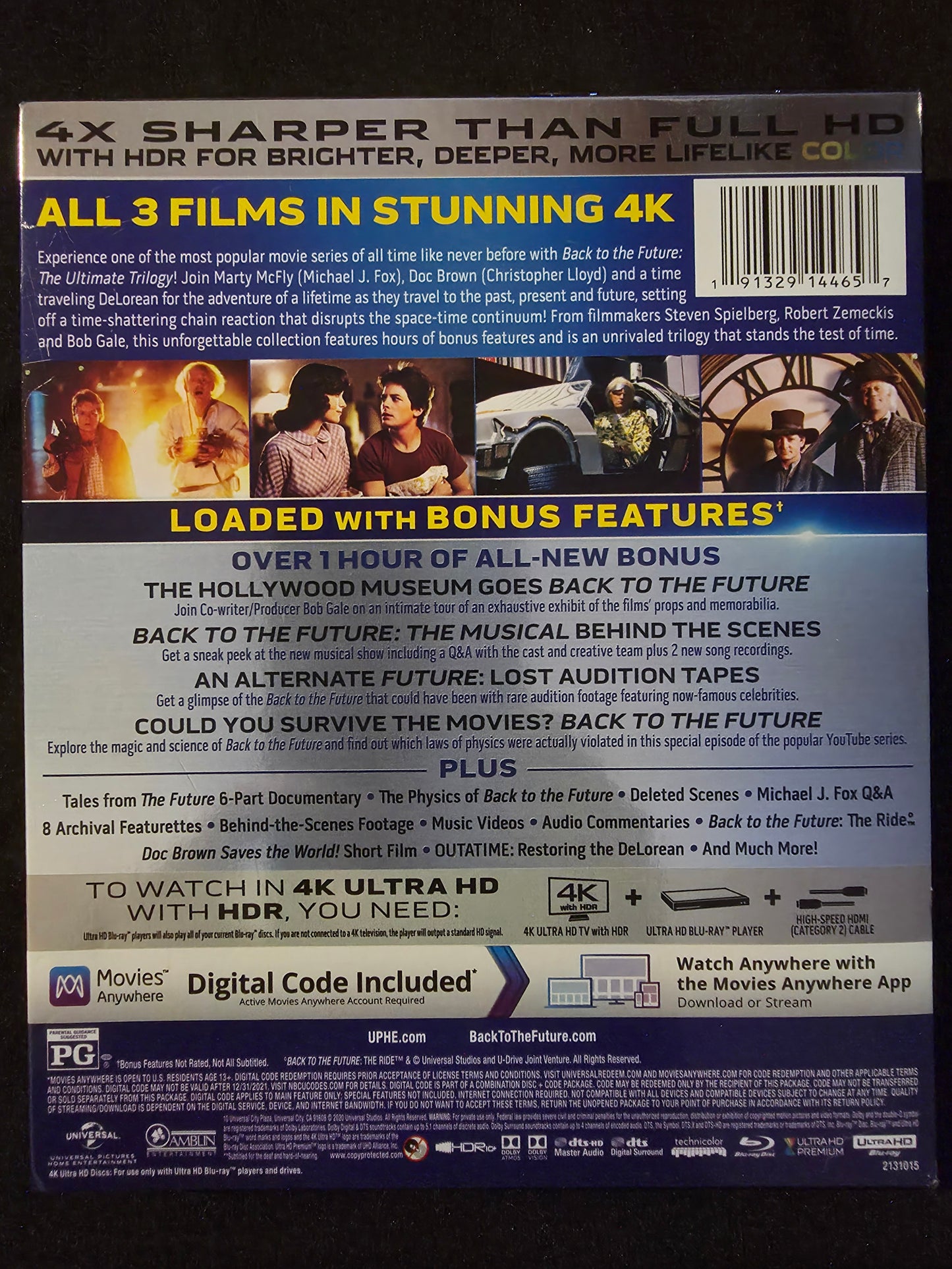 Back to the Future: The Ultimate Trilogy (4K Ultra HD + Blu-ray) NO DIGITAL CODE