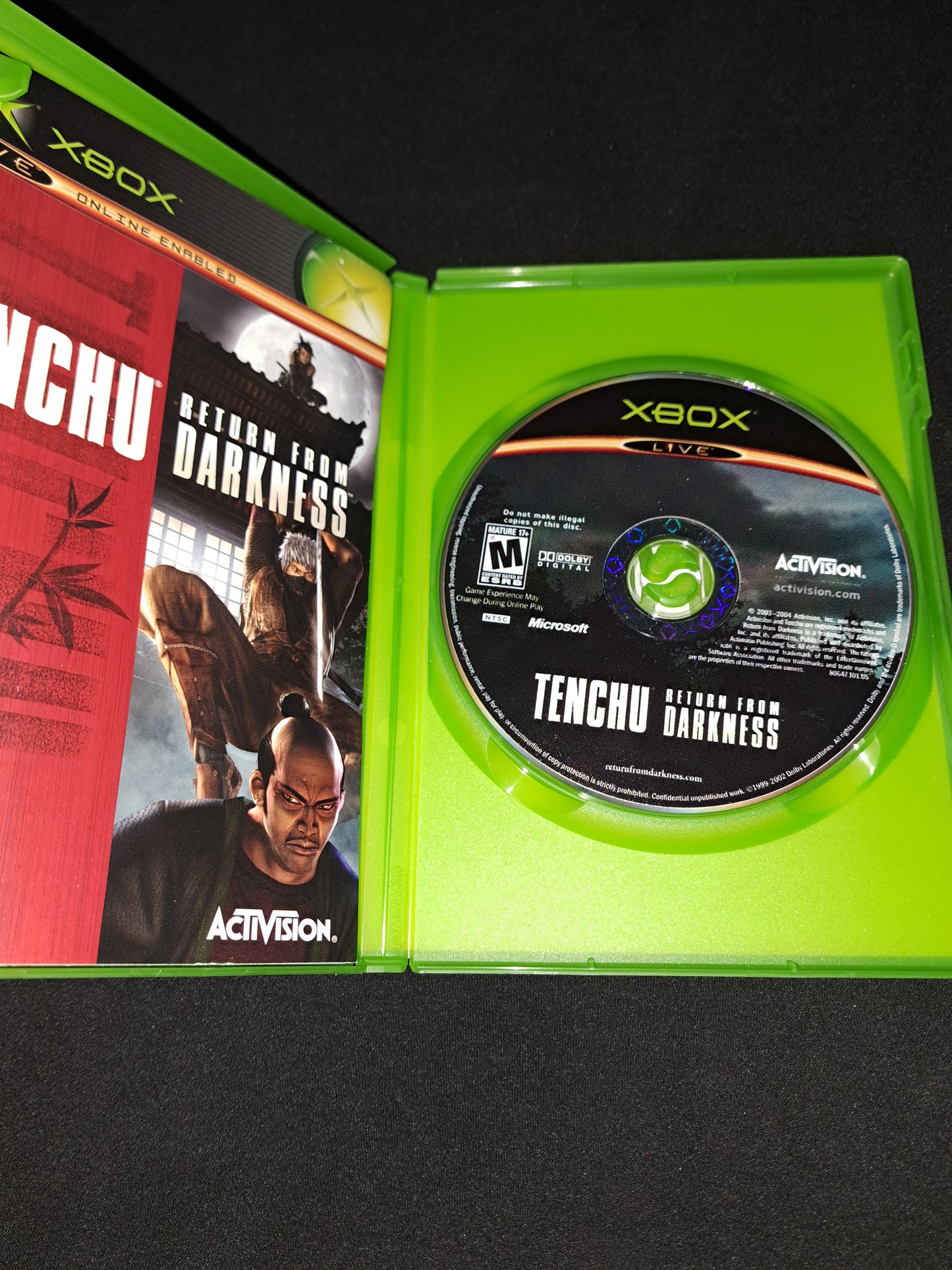 Tenchu: Return From Darkness (Microsoft Xbox, 2004) CIB