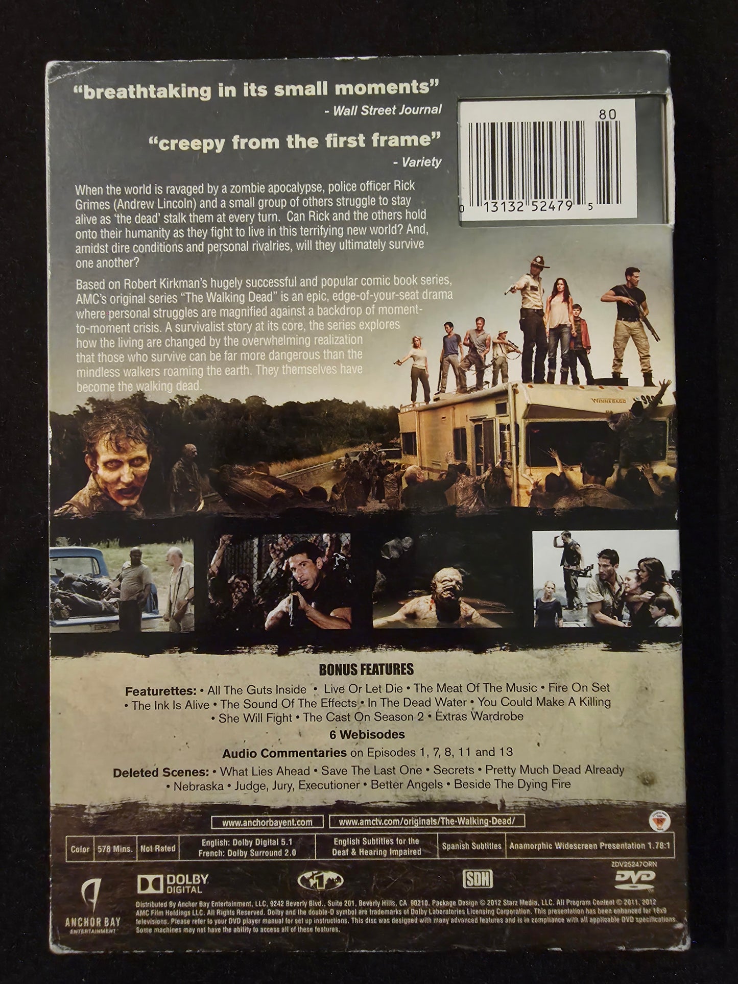 The Walking Dead: the Complete Second Season (DVD, 2011)Slip Cover