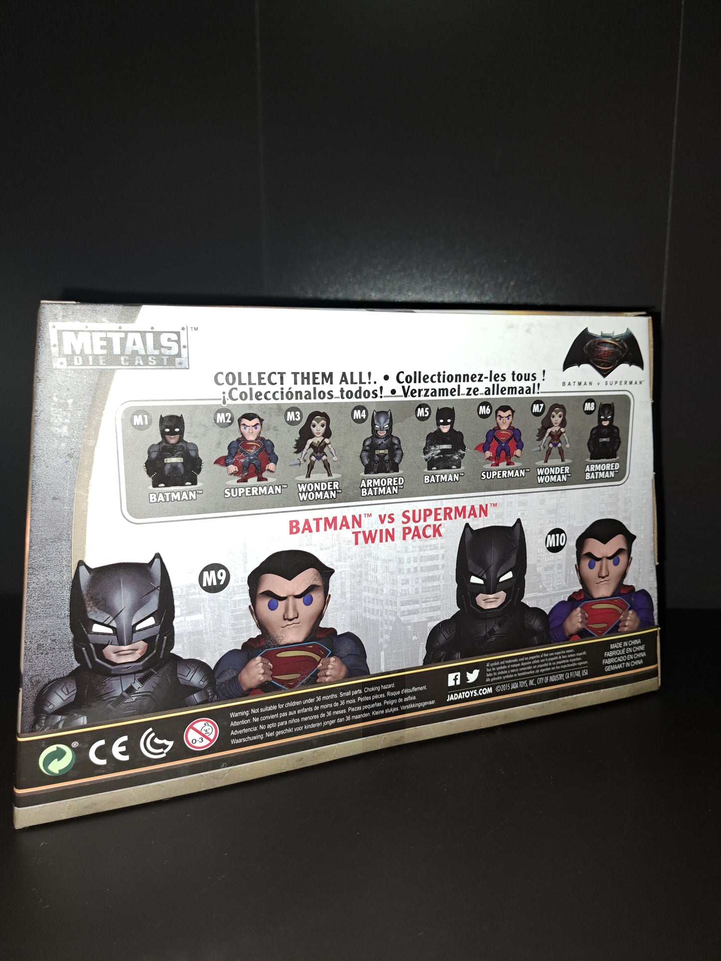 JADA METALS DIE CAST BATMAN VS SUPERMAN DAWN OF JUSTICE 2 PACK