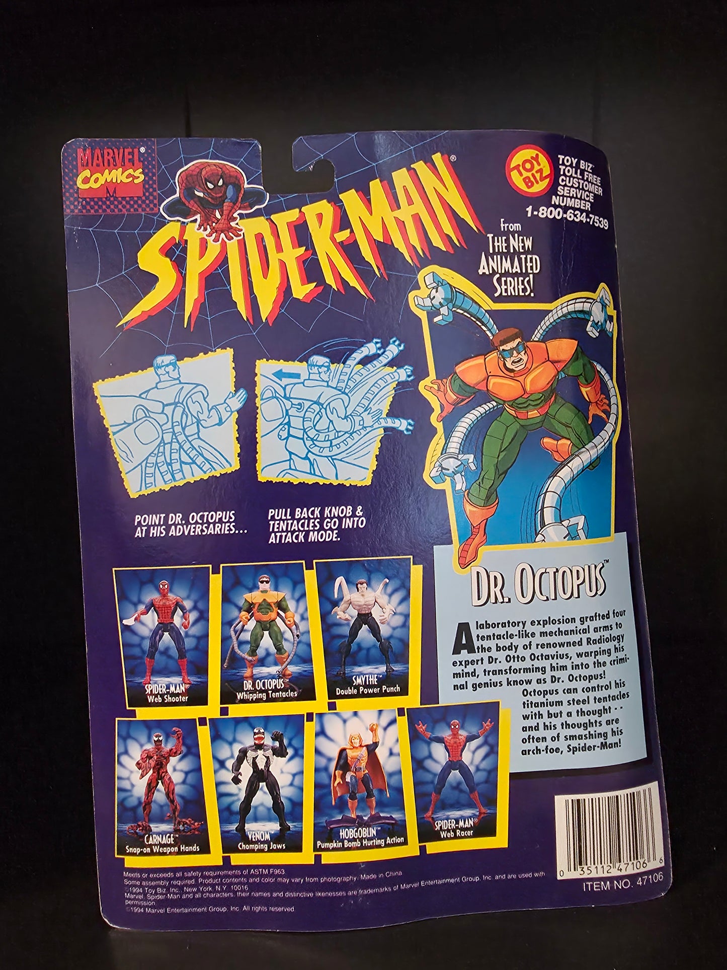 Marvel Entertainment Spider-man Dr. Octopus with Tentacle Whipping Action Figure