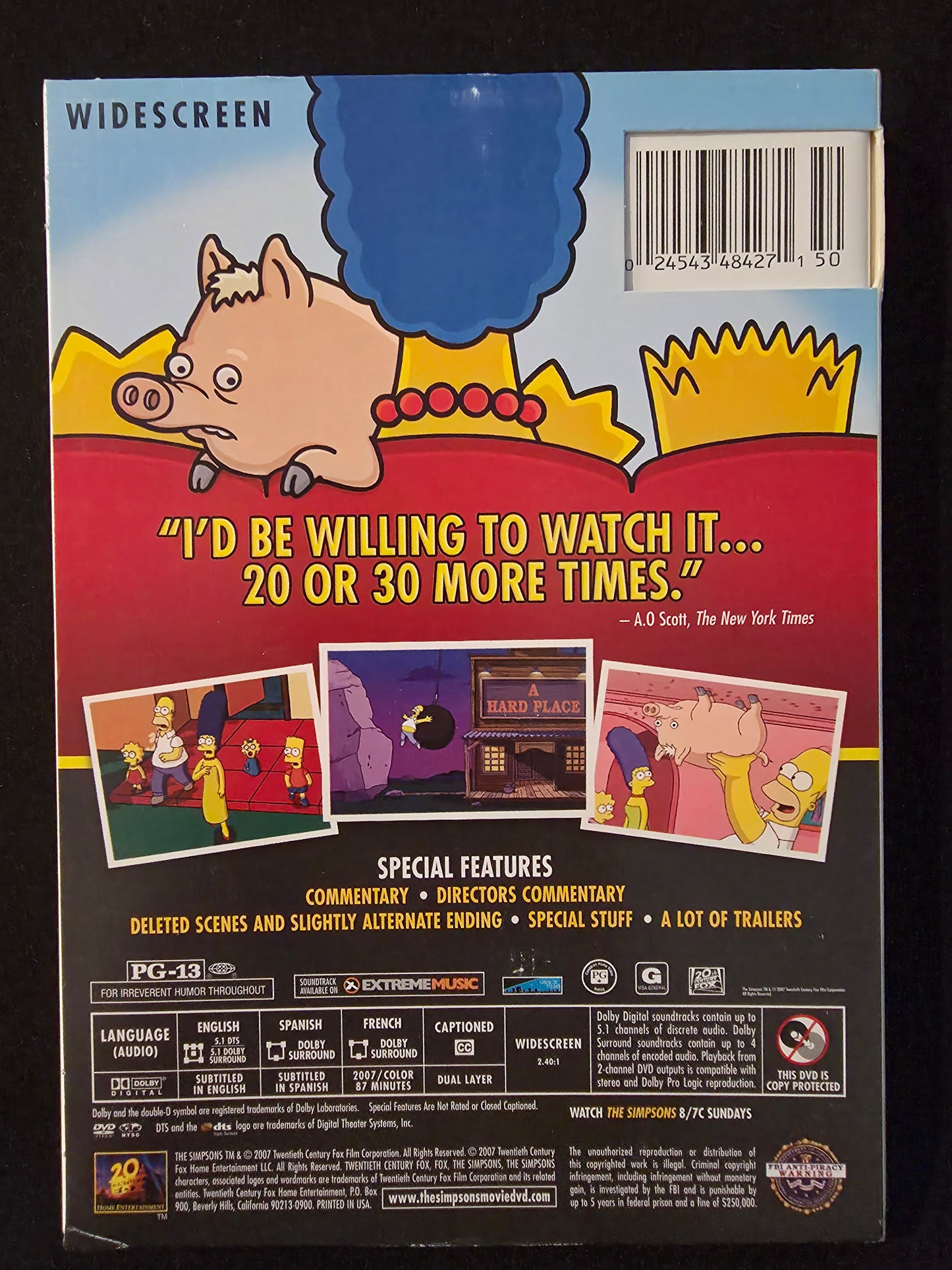 The Simpsons Movie (DVD, 2009, Widescreen) Slipcase