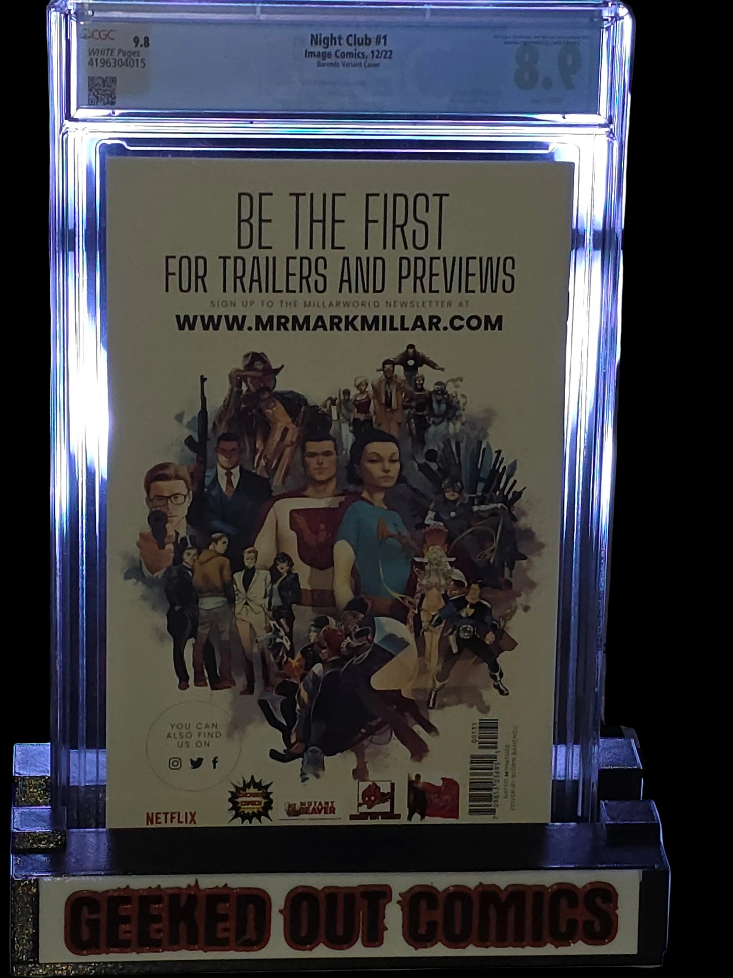 Night Club #1 Bjorn Barends cover (Image Comics December 2022) CGC 9.8