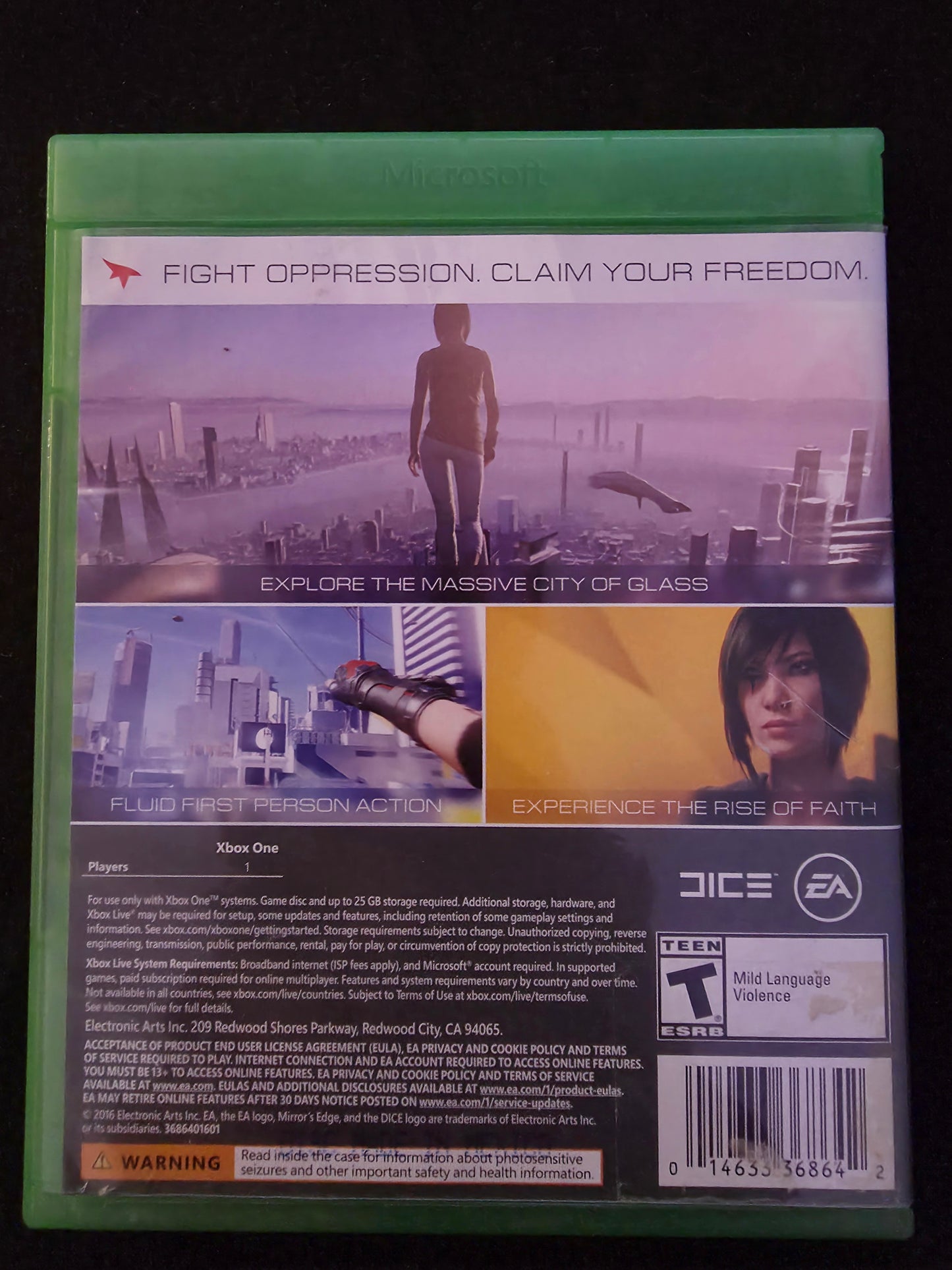 Mirror's Edge: Catalyst (Microsoft Xbox One, 2016)