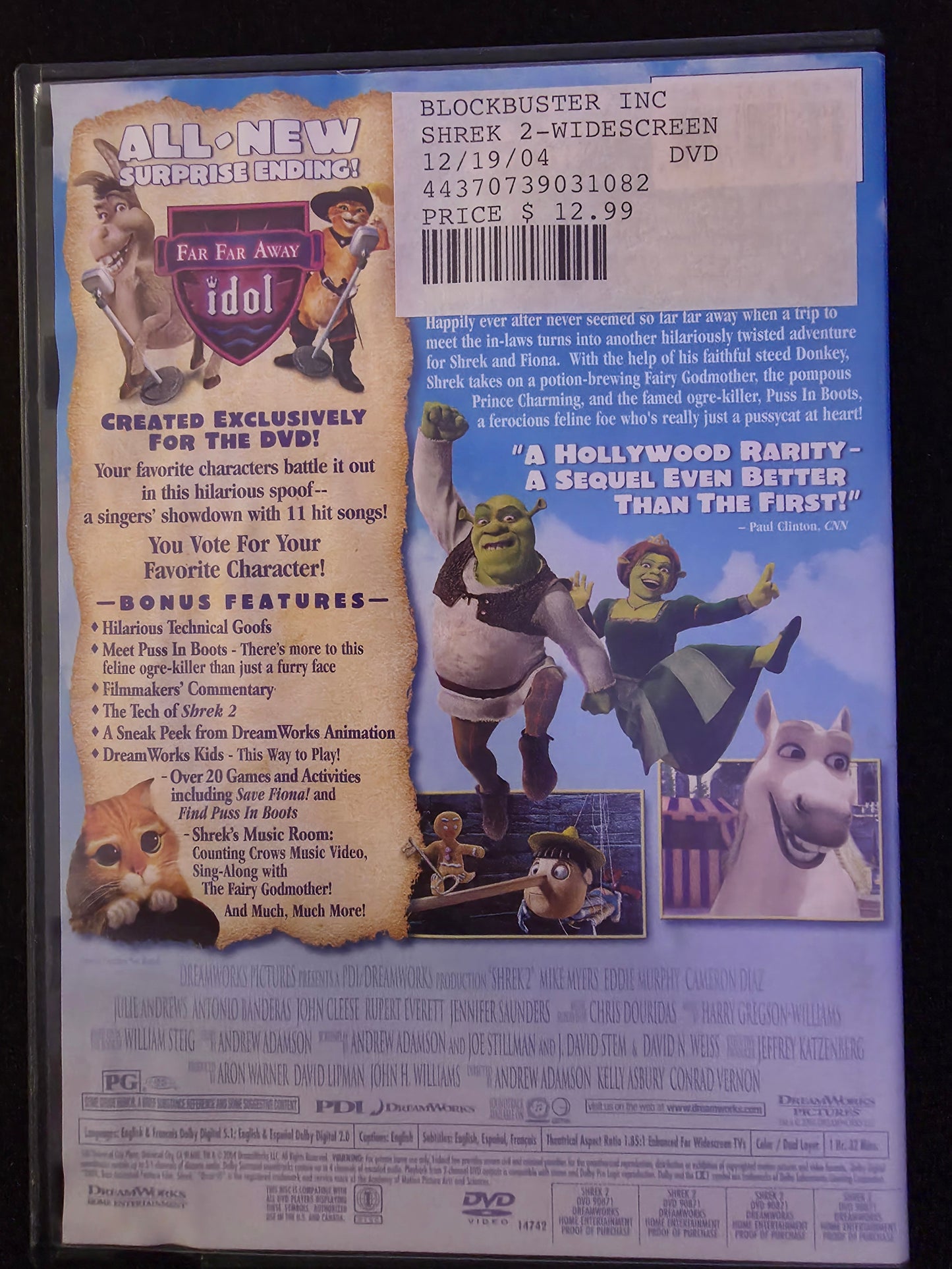 Shrek 2 (DVD, 2004, Widescreen)