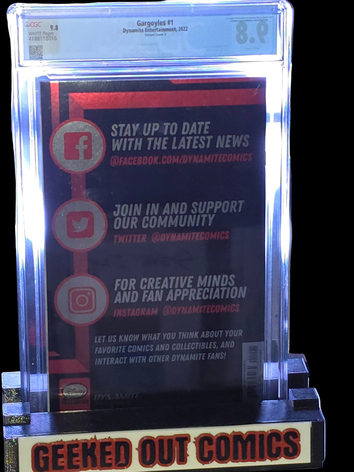 Gargoyles #1 CGC 9.8 (Dynamite Entertainment 2022) 1:100 Variant Foil Virgin