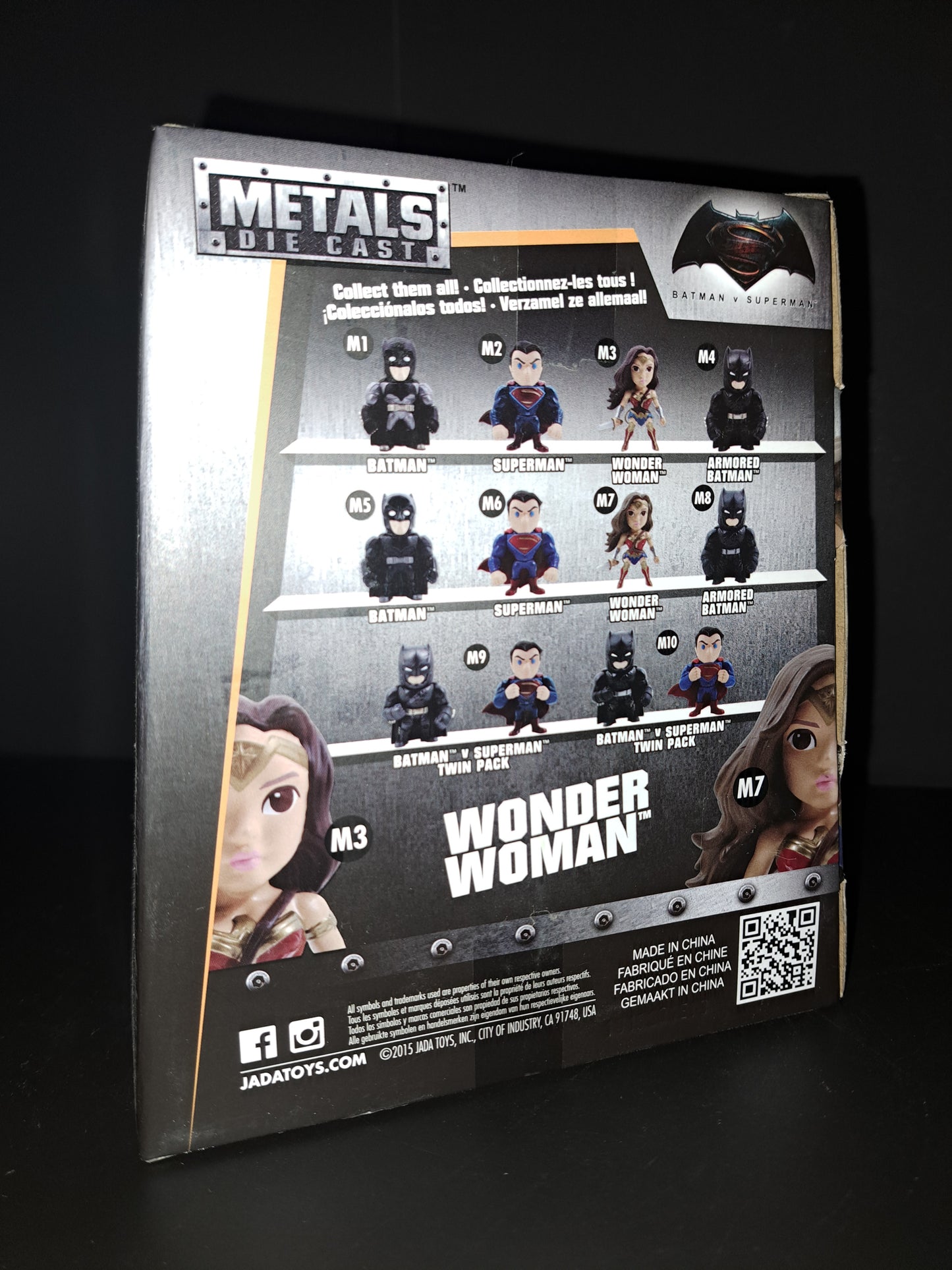 WONDER WOMAN M3 Metals DIE CAST DC COMICS BATMAN v. SUPERMAN