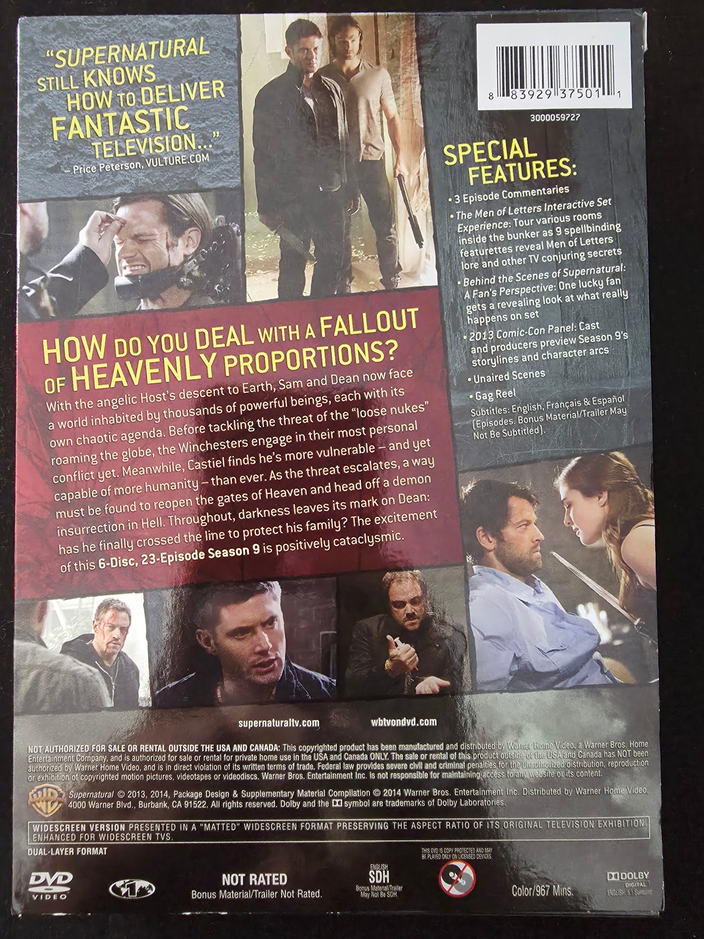 Supernatural Season 9 DVD 2013