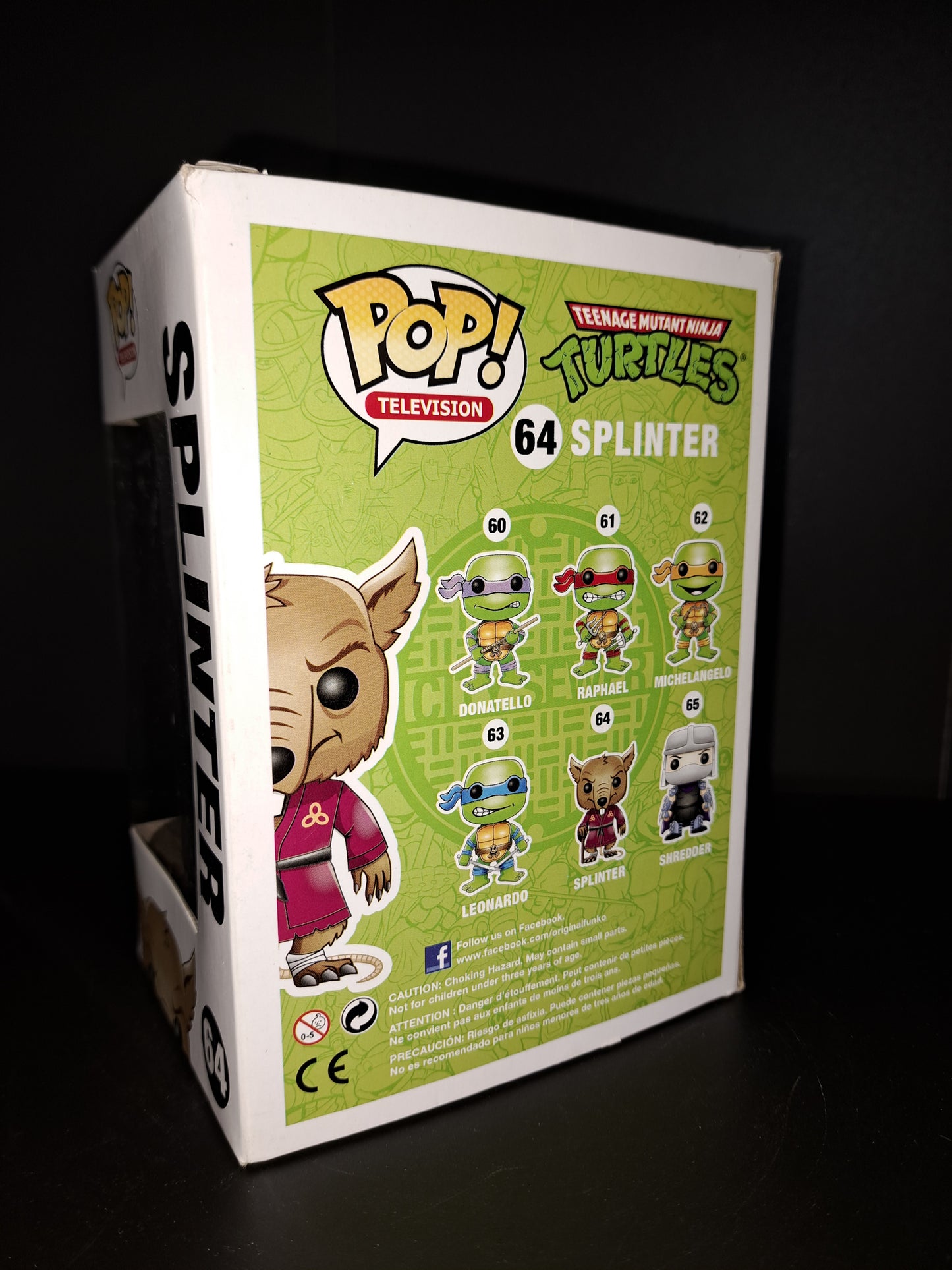 2013 Master Splinter Ninja turtle Funko Pop (vaulted and rare).
