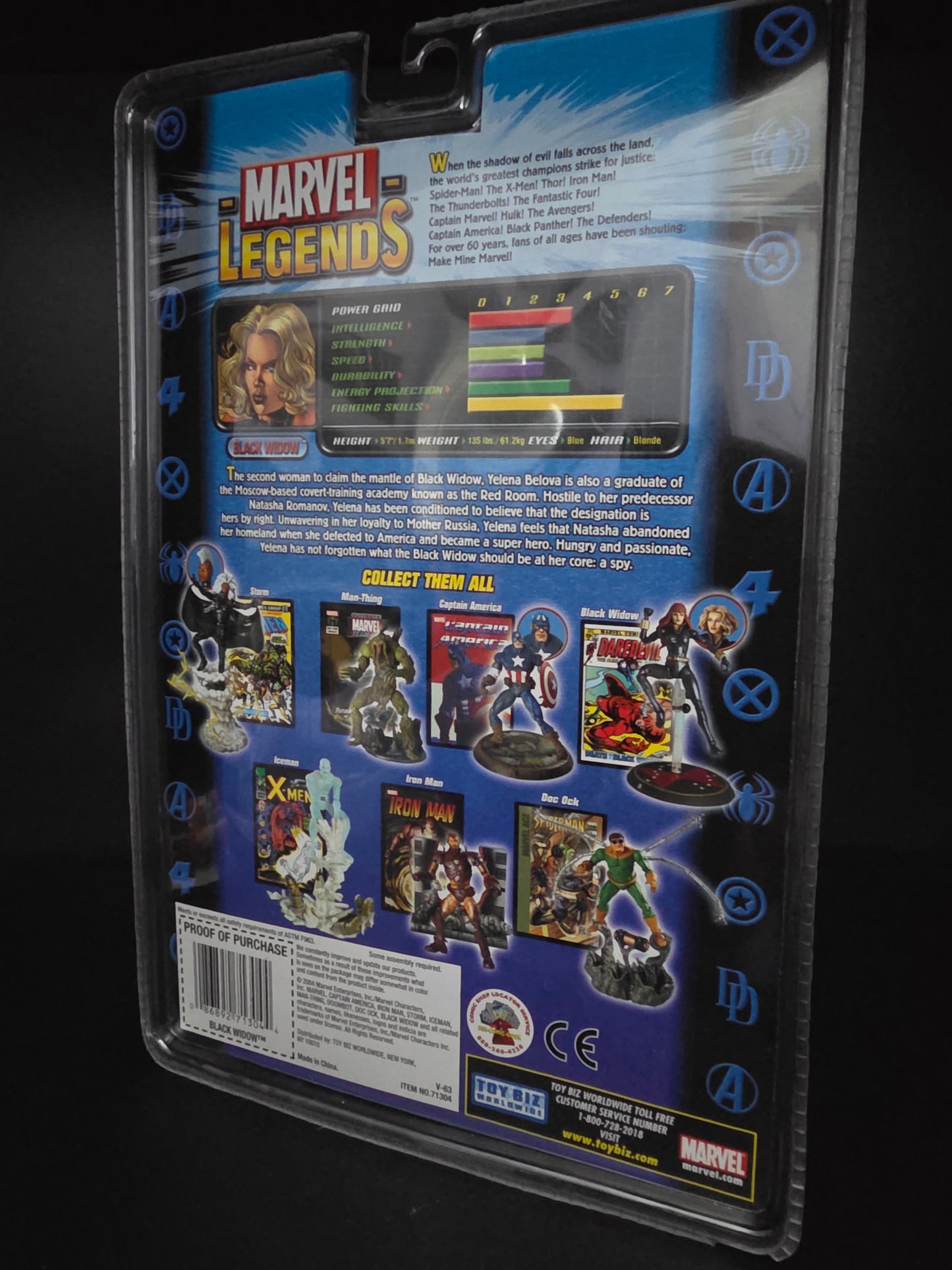 Marvel Legends Series VIII Black Widow Action Figure Sealed ToyBiz 2004 Yellow Hair