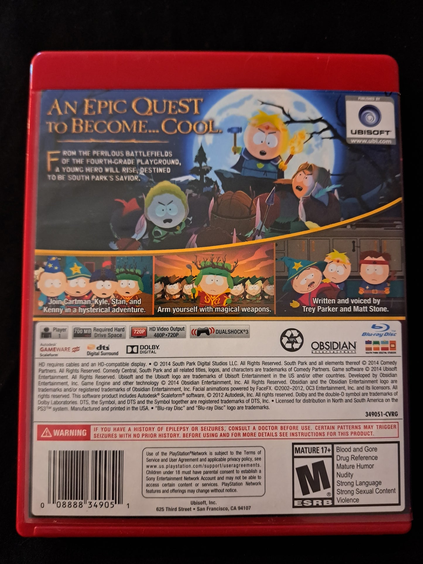 South Park: The Stick of Truth Sony PlayStation 3 2014 In Box PS3