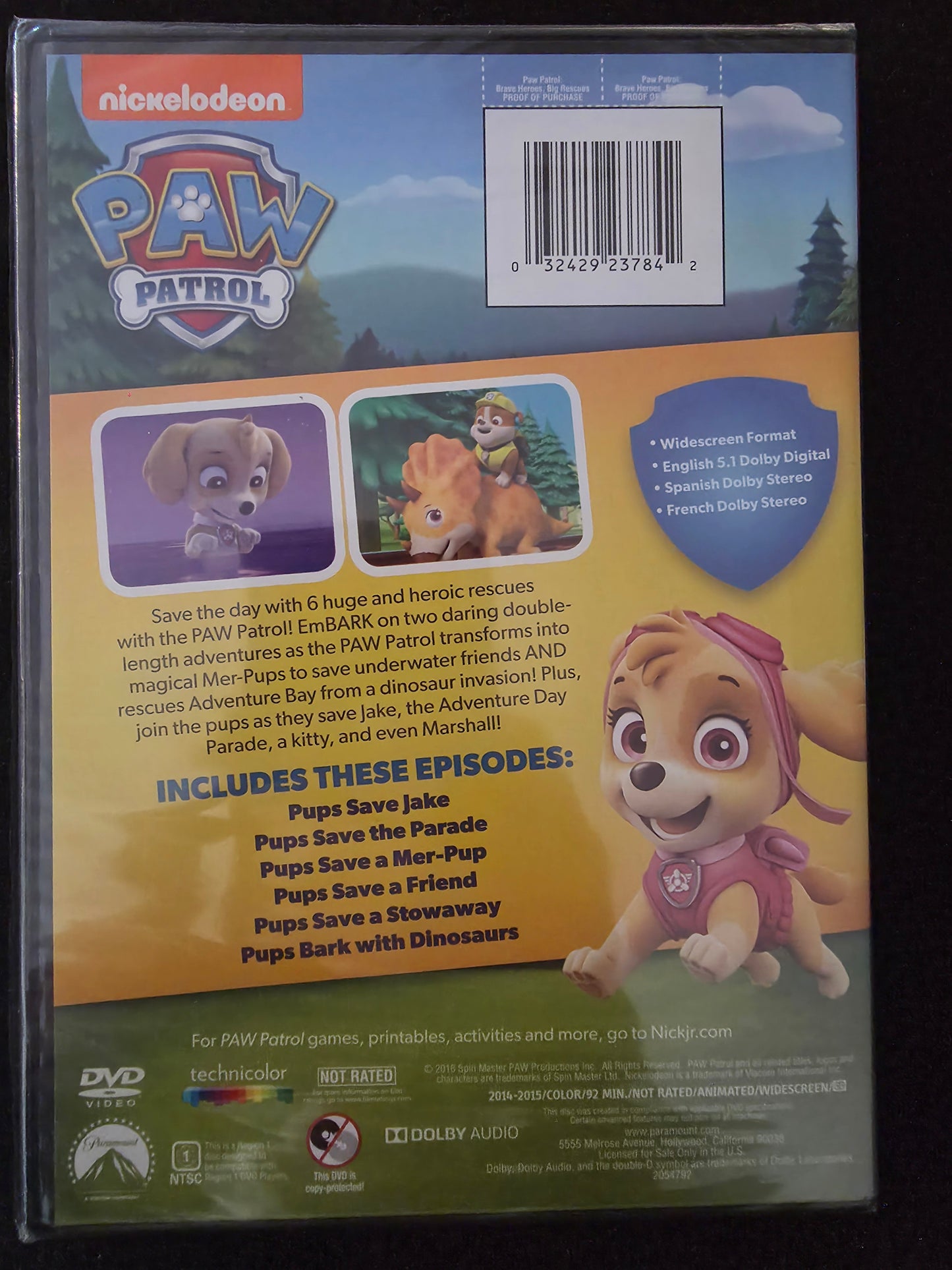 New! Paw Patrol: Brave Heroes, Big Rescues DVD Widescreen