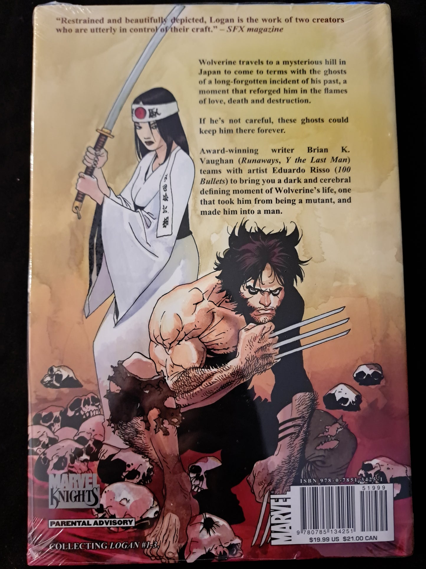 Wolverine Logan Marvel Comics Vaughan,Risso 1st Print Hardcover