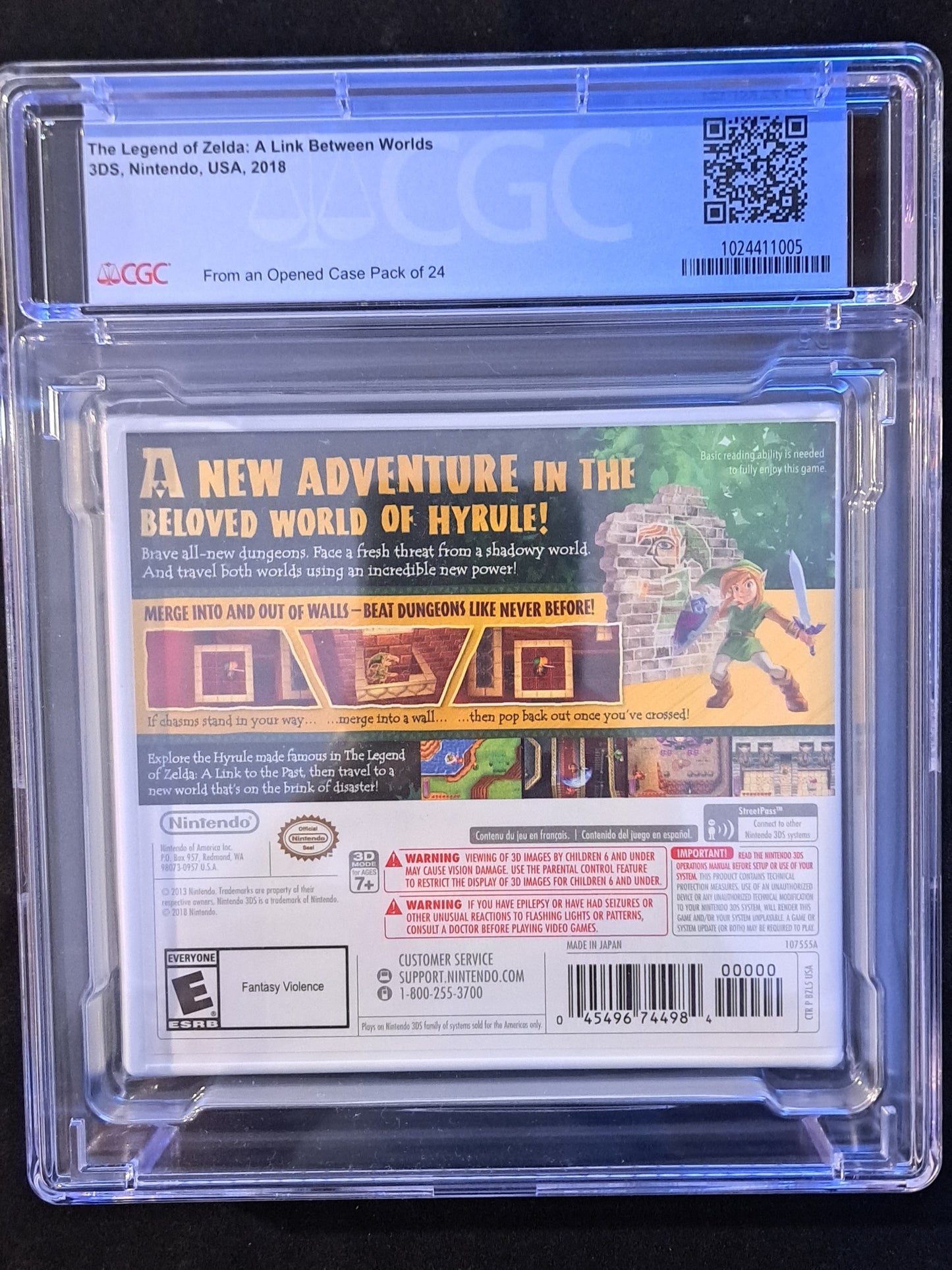 Legend of Zelda: Link Between Worlds - CGC 9.9 - Nintendo Selects First Print