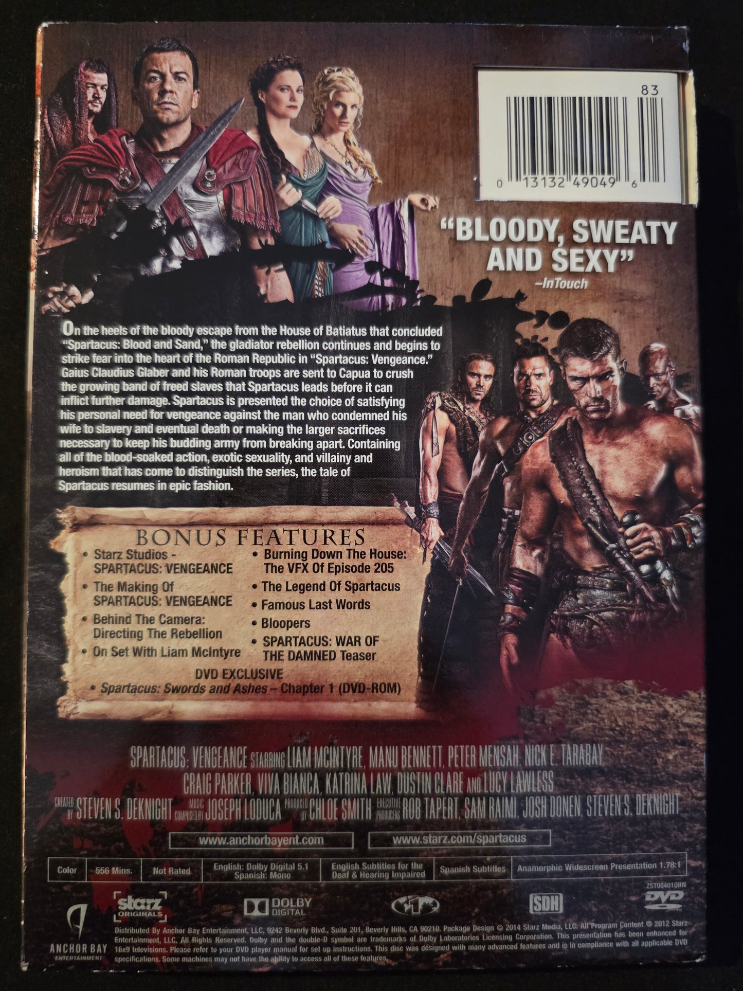 Spartacus- Vengeance: Season 2 (DVD 2014, Widescreen) Starz Originals New B184