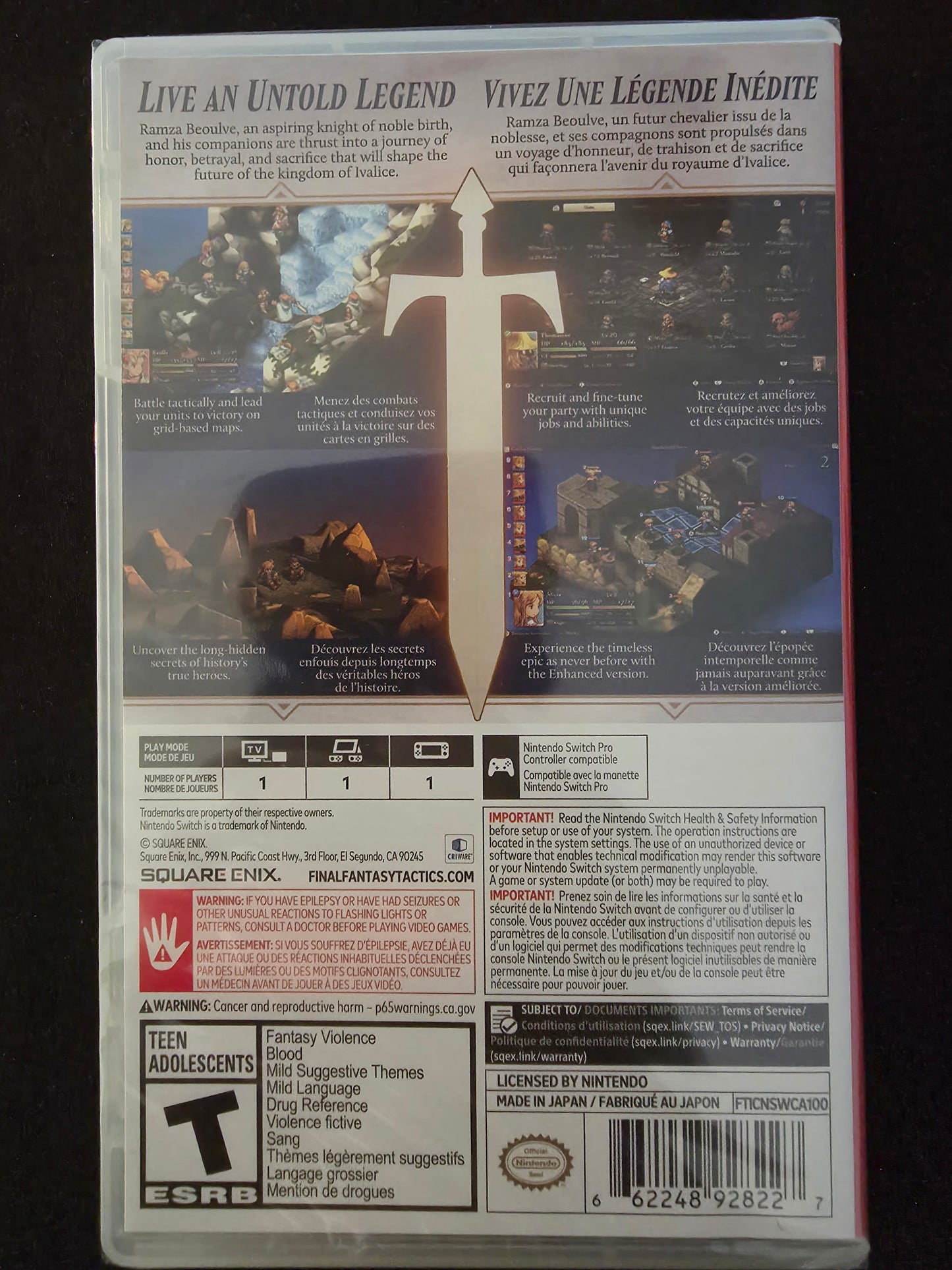 Final Fantasy Tactics The Ivalice Chronicles - Nintendo Switch NEW