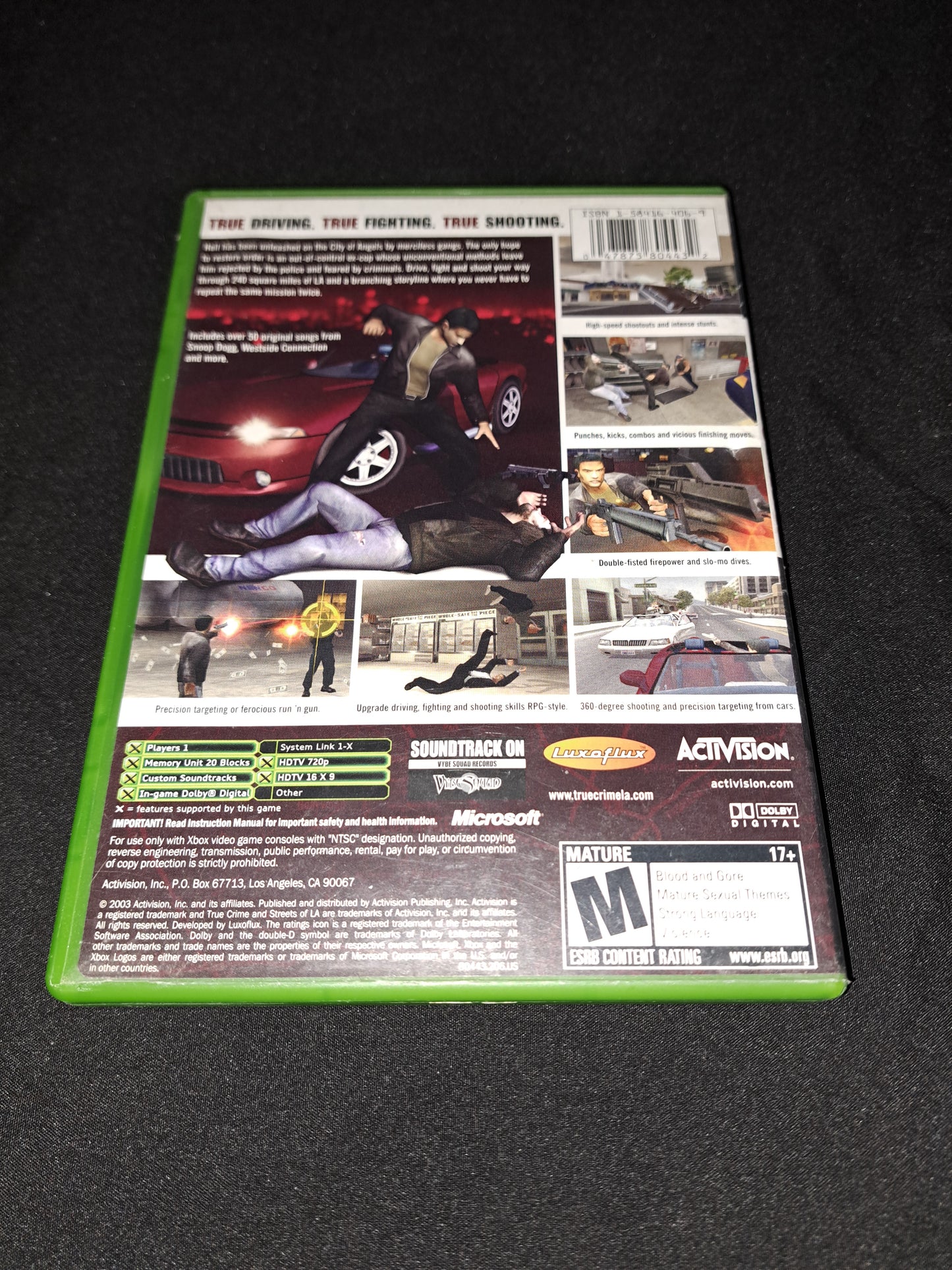 True Crime Streets of LA Original OG Xbox