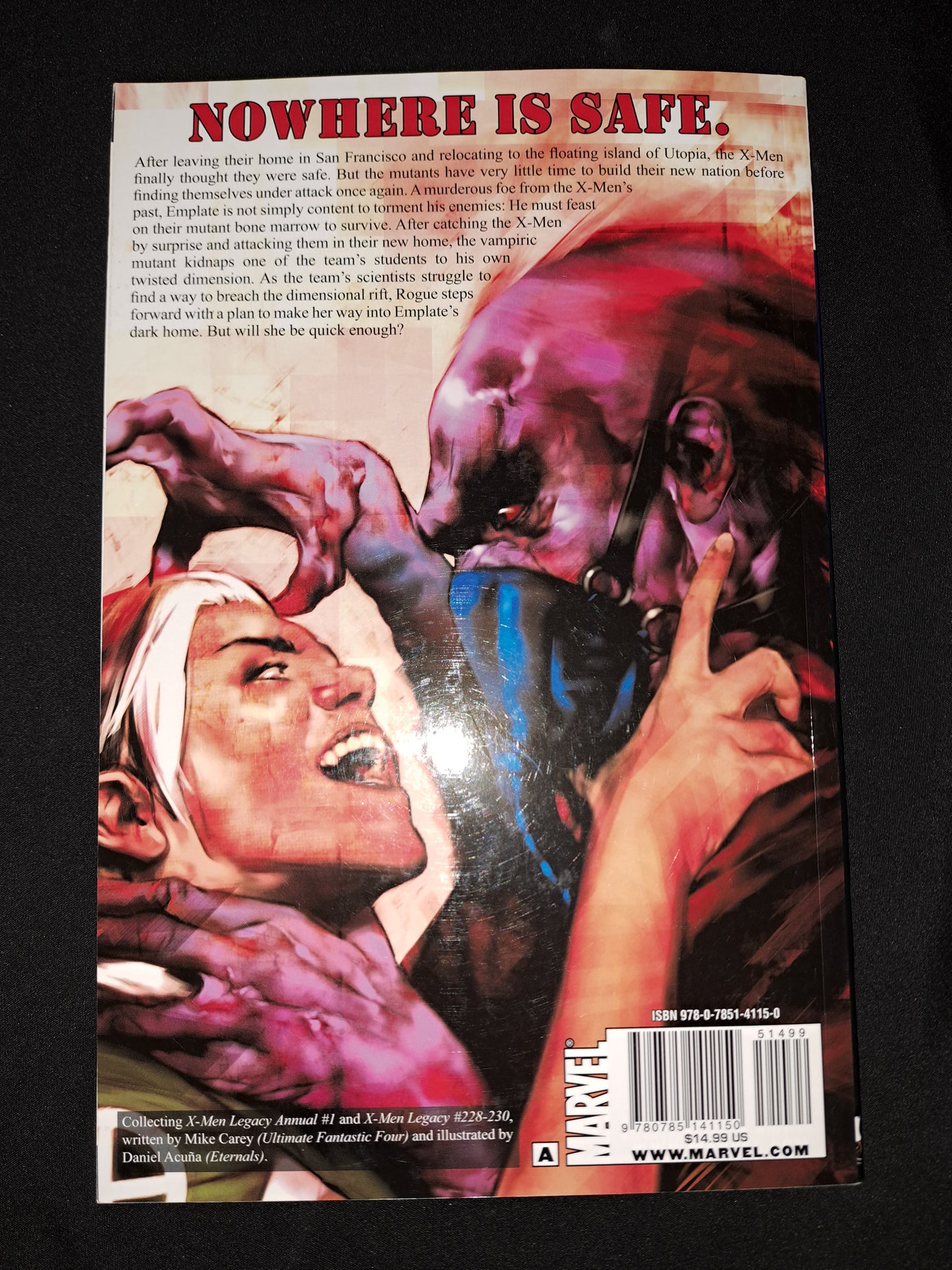 X-Men Legacy: Emplate Marvel Comics Softcover TPB Graphic Novel