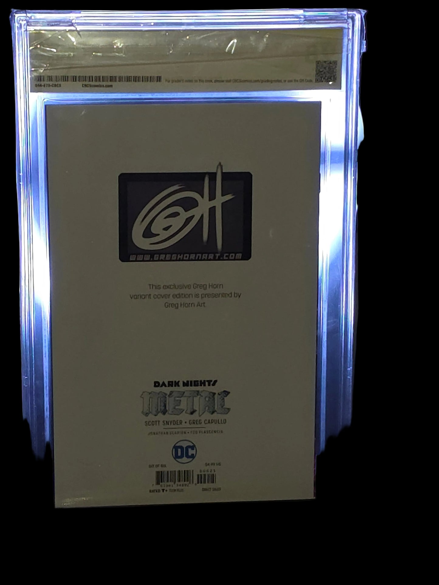 DARK NIGHTS METAL #6 VARIANT D CBCS 9.8 Signed by Greg Horn 1ST COVER OF HARLEY QUINN WHO LAUGHS! HTF