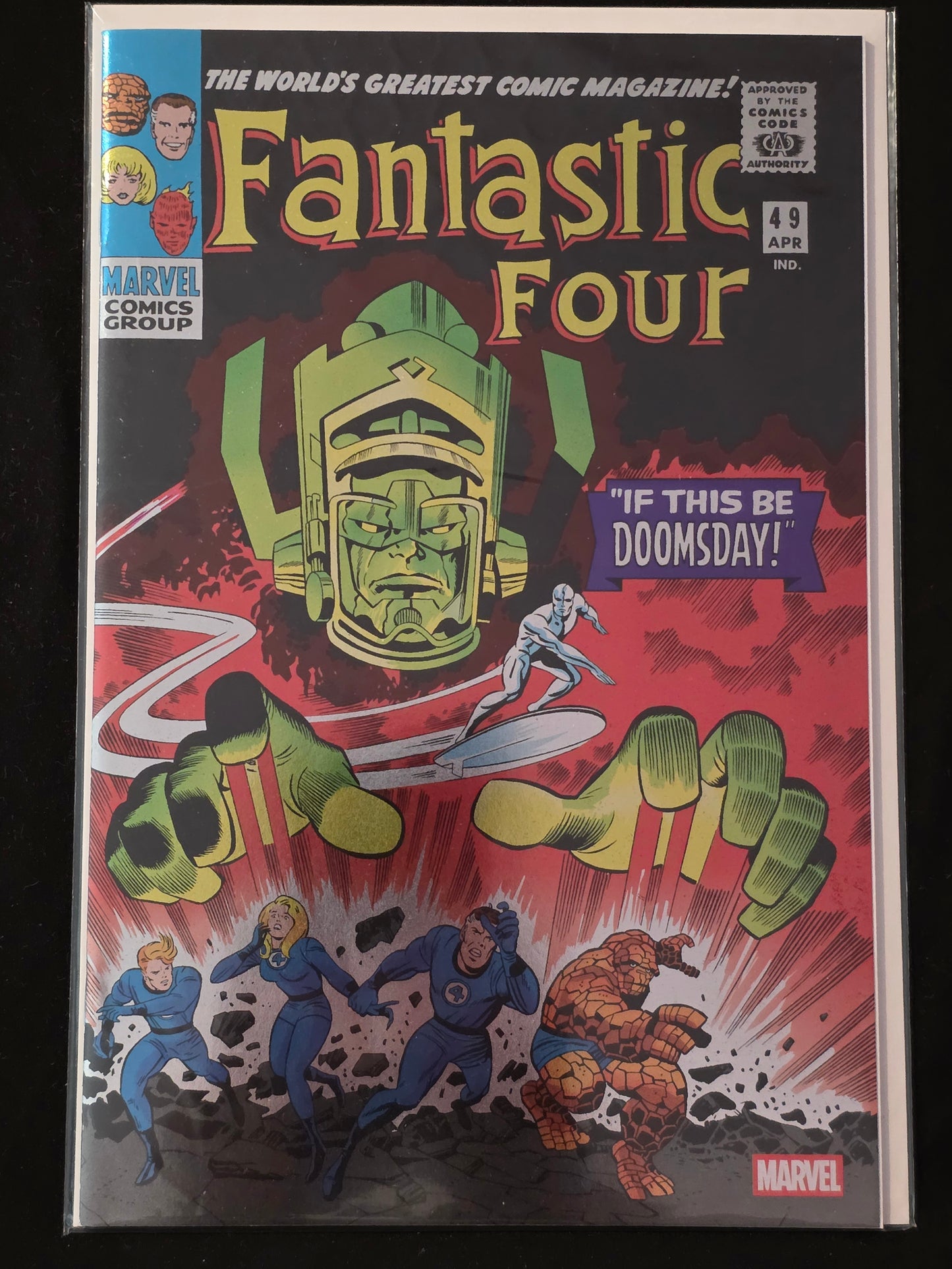 Fantastic Four #49 Facsimile Foil Variant 1st Galactus Jack Kirby Cover 2025 NM SDCC Exclusive