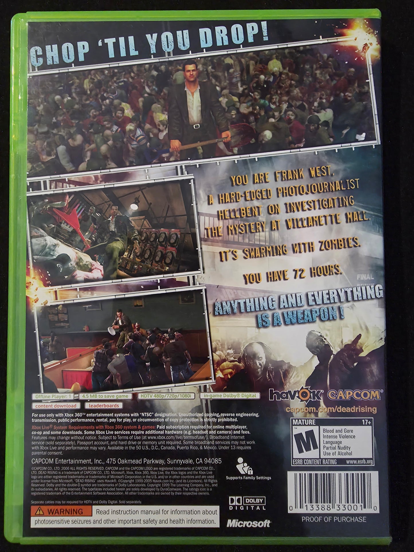 Dead Rising (Microsoft Xbox 360, 2006) CIB
