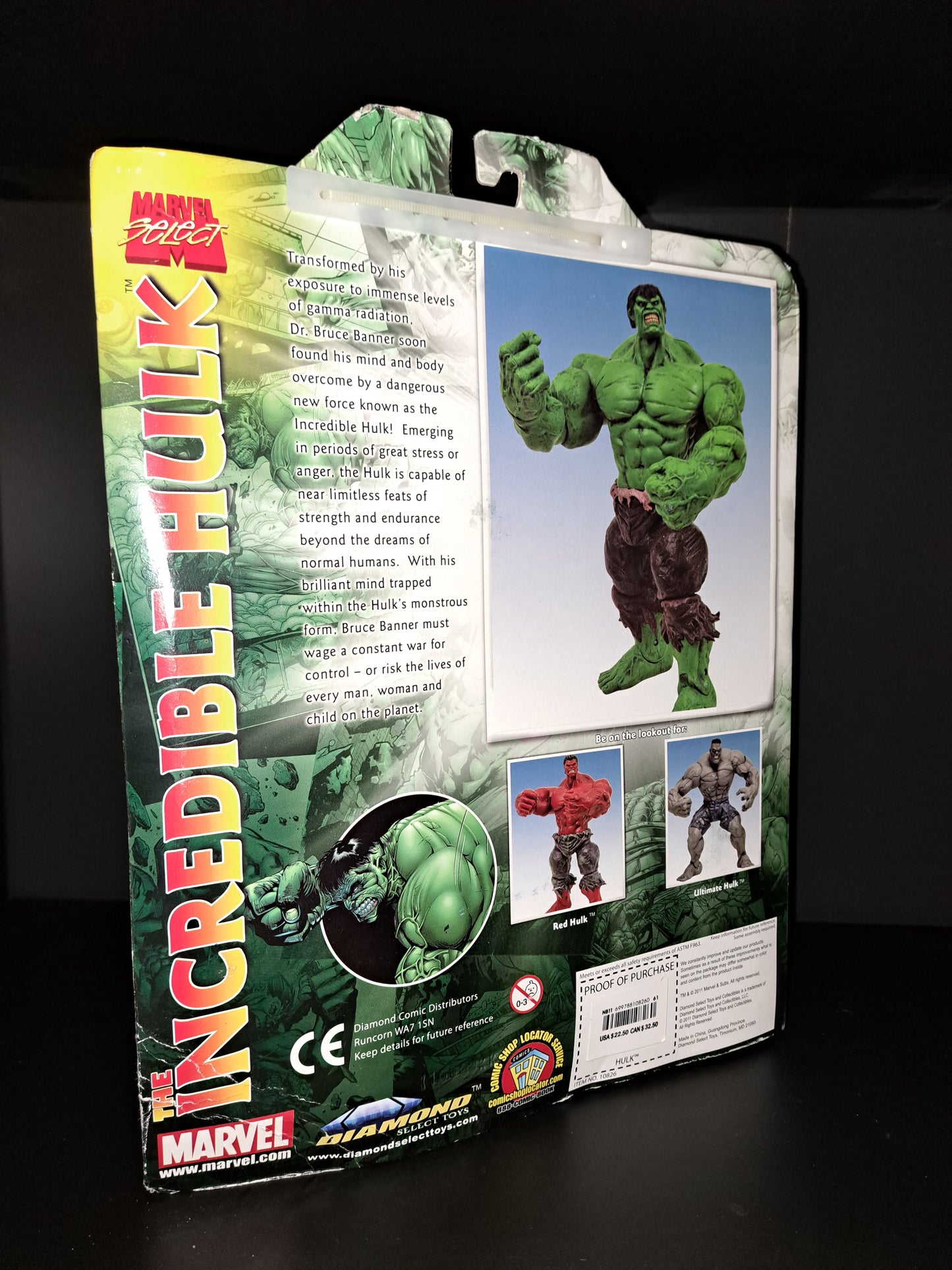 Marvel comics Diamond Select Toys HugE INCREDIBLE HULK 10" Figure