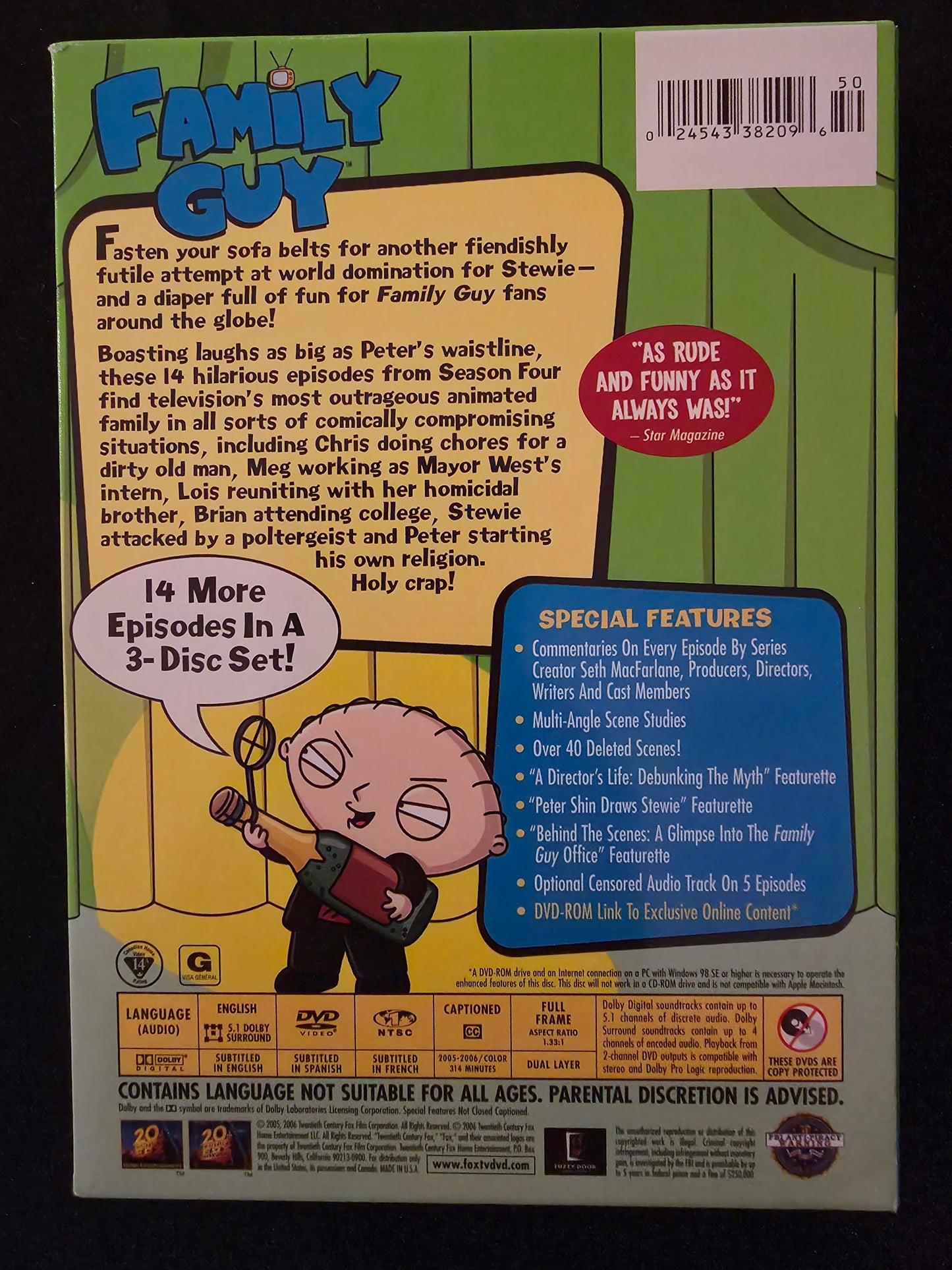 Dvd , Family Guy , Volume 4 , 3 Disc Set