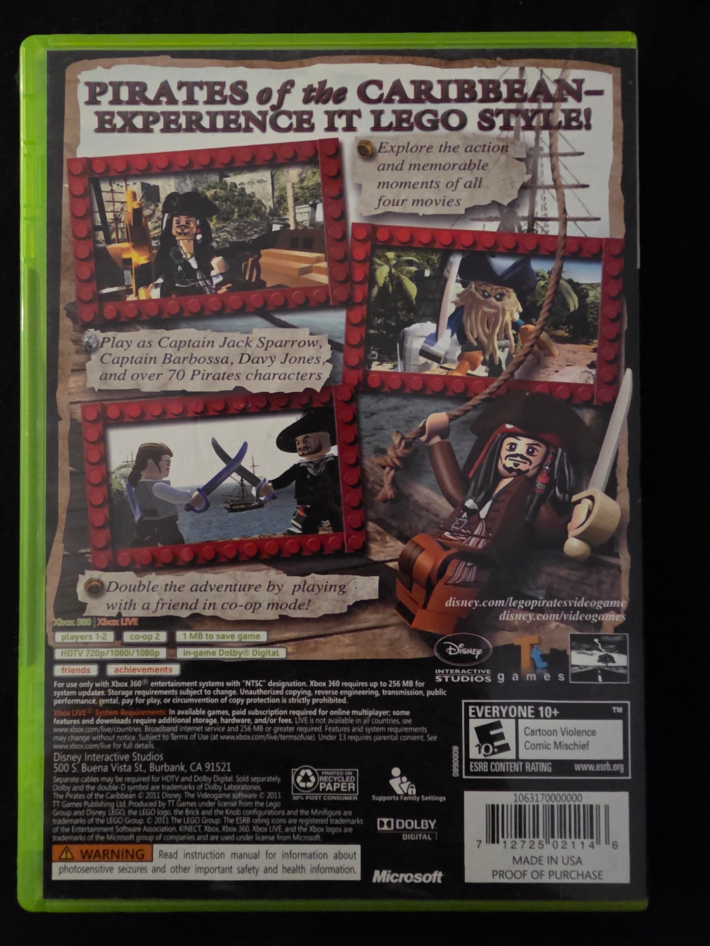 Lego Pirates of the Caribbean - Microsoft Xbox 360/ CIB