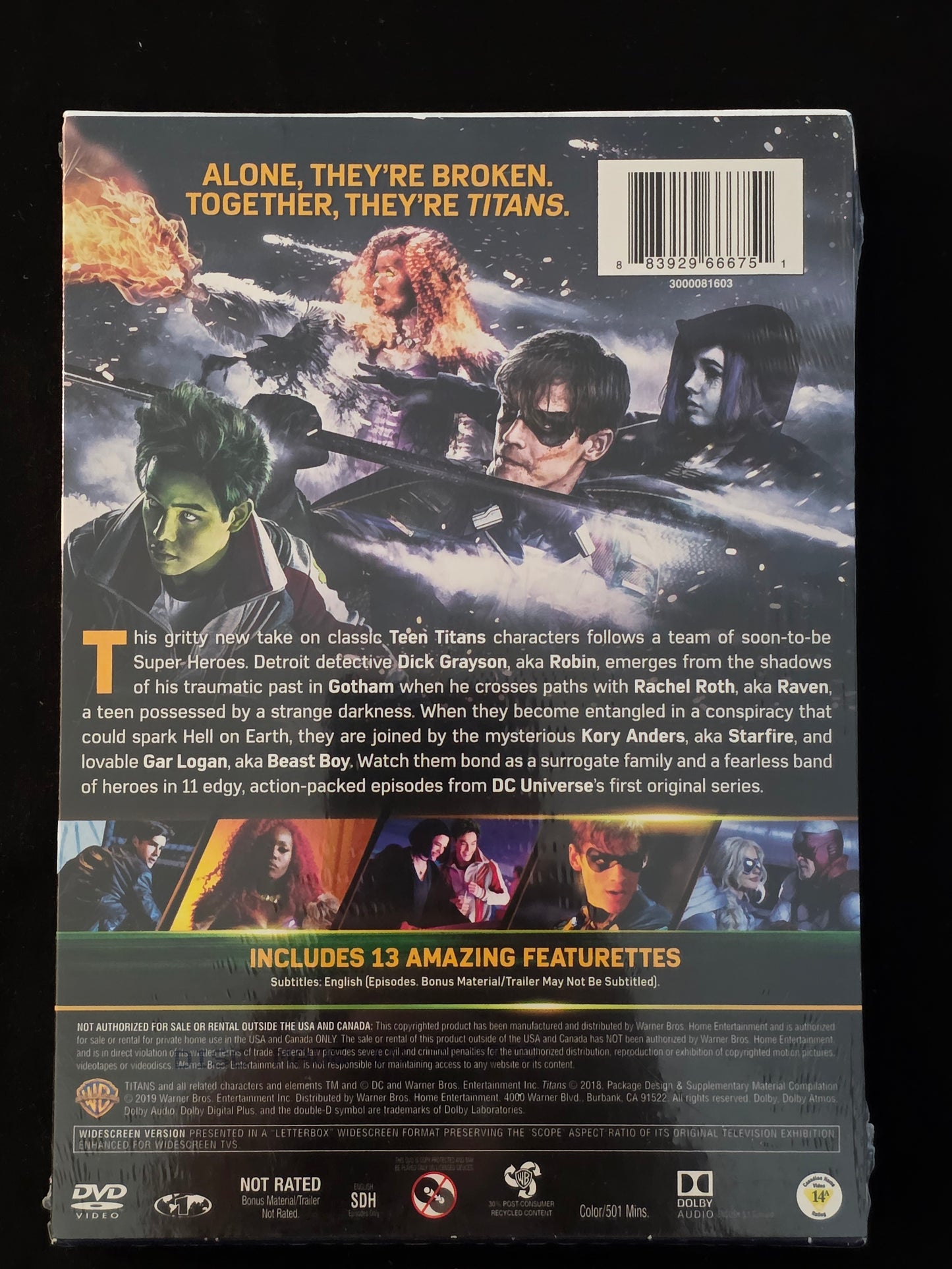 Titans: The Complete First Season (DVD) -New Sealed- Brenton Thwaites