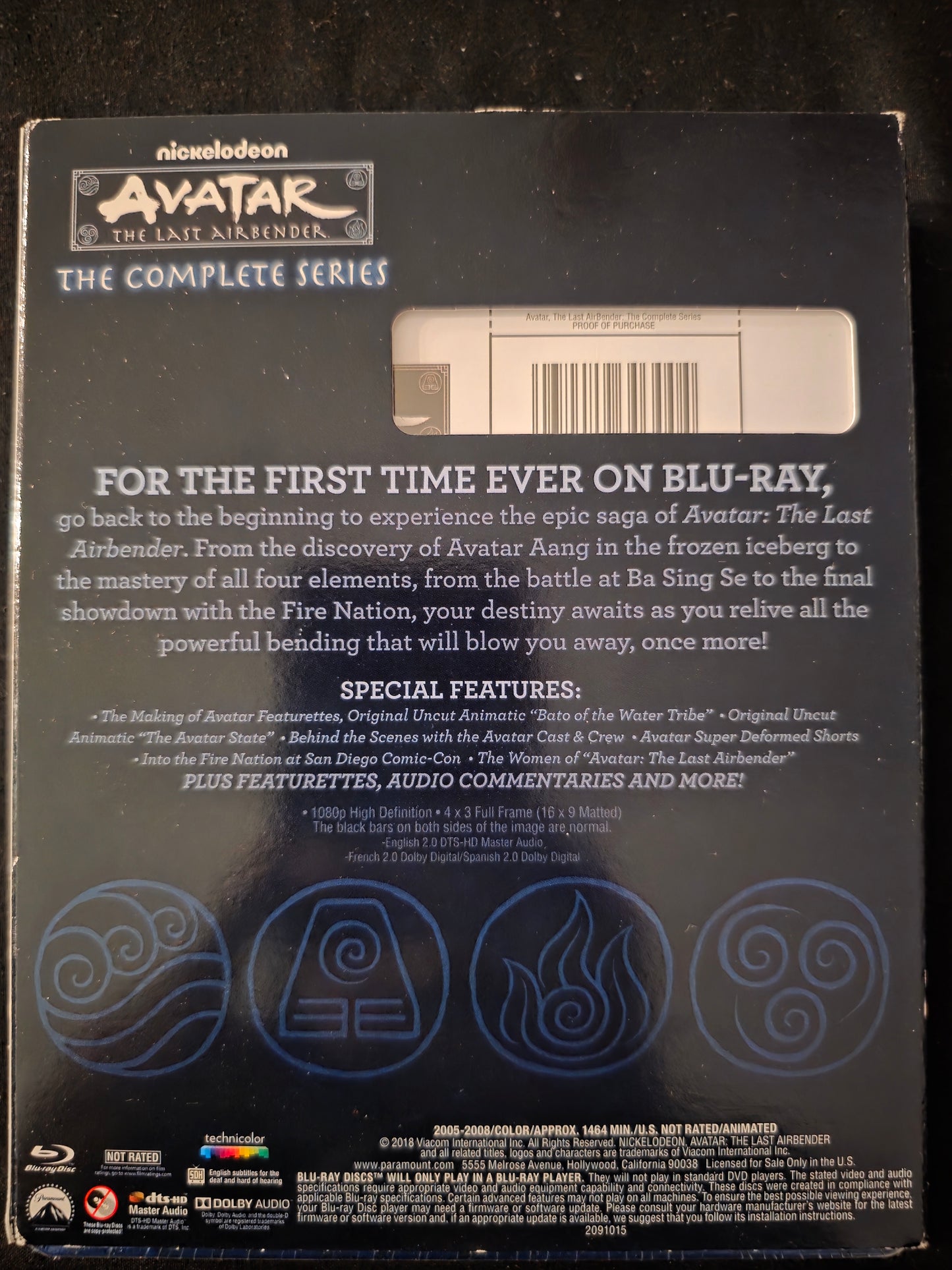 Avatar: The Last Airbender: the Complete Series (Blu-ray, 9-Disc Set, 2018) NEW